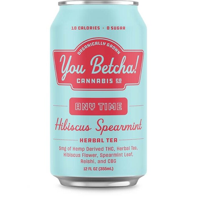 You Betcha Hibiscus Spearmint Tea 10MG THC 4 can