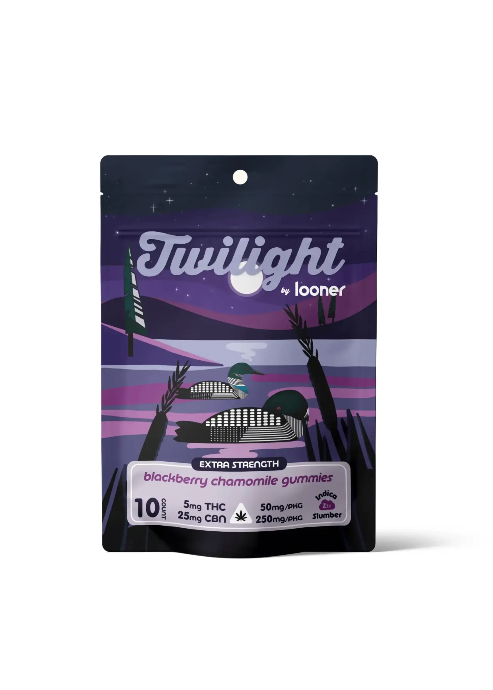 Looner Looner Twilight Blackberry Chamomile Gummy (5mg THC / 25mg CBN) 10 pack