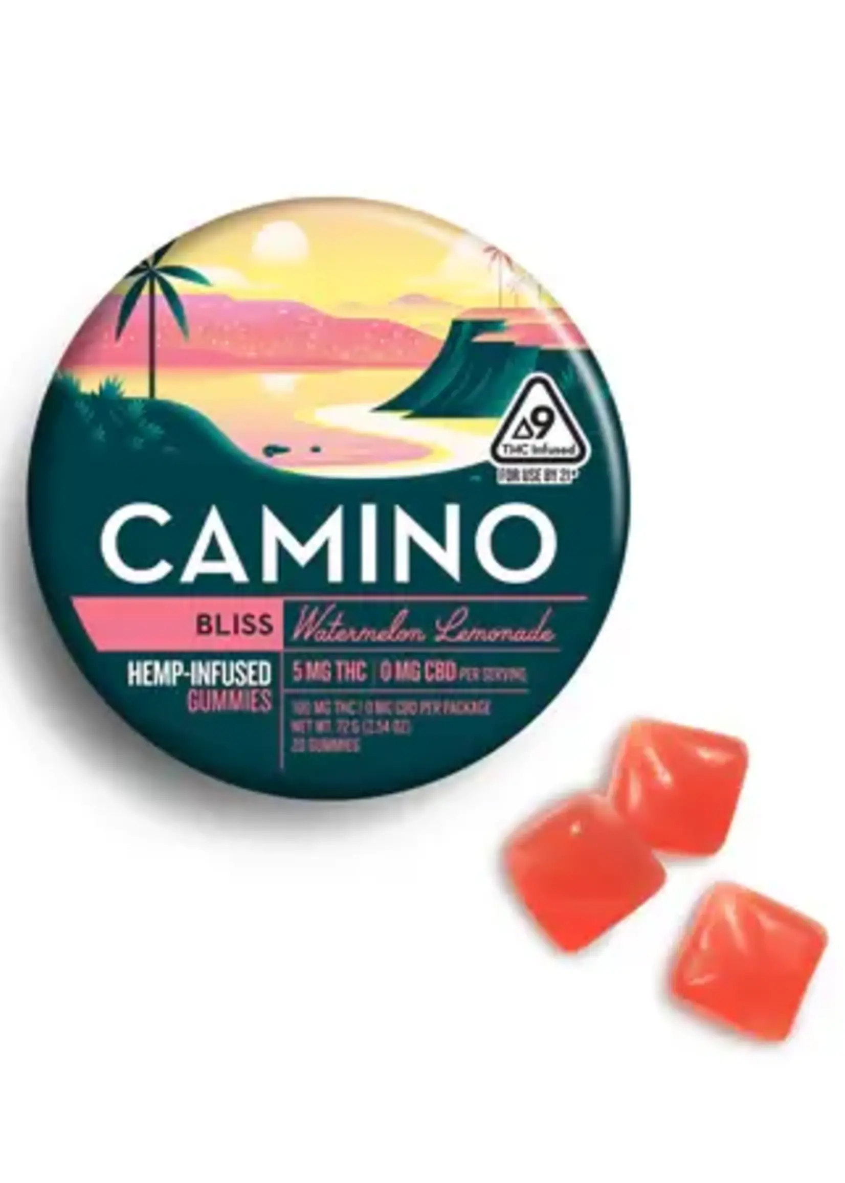 Kiva Confections Camino Bliss Watermelon Lemonade THC Gummy 50mg (5mg THC)