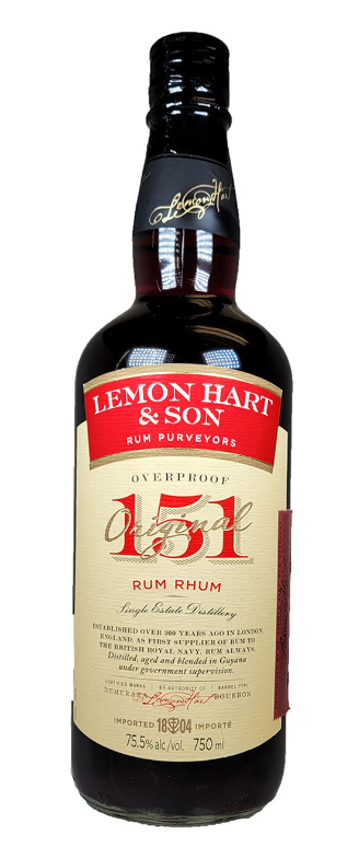 Lemon Hart Lemon Hart & Son 151 Rum 750ml - Elevated Beer Wine