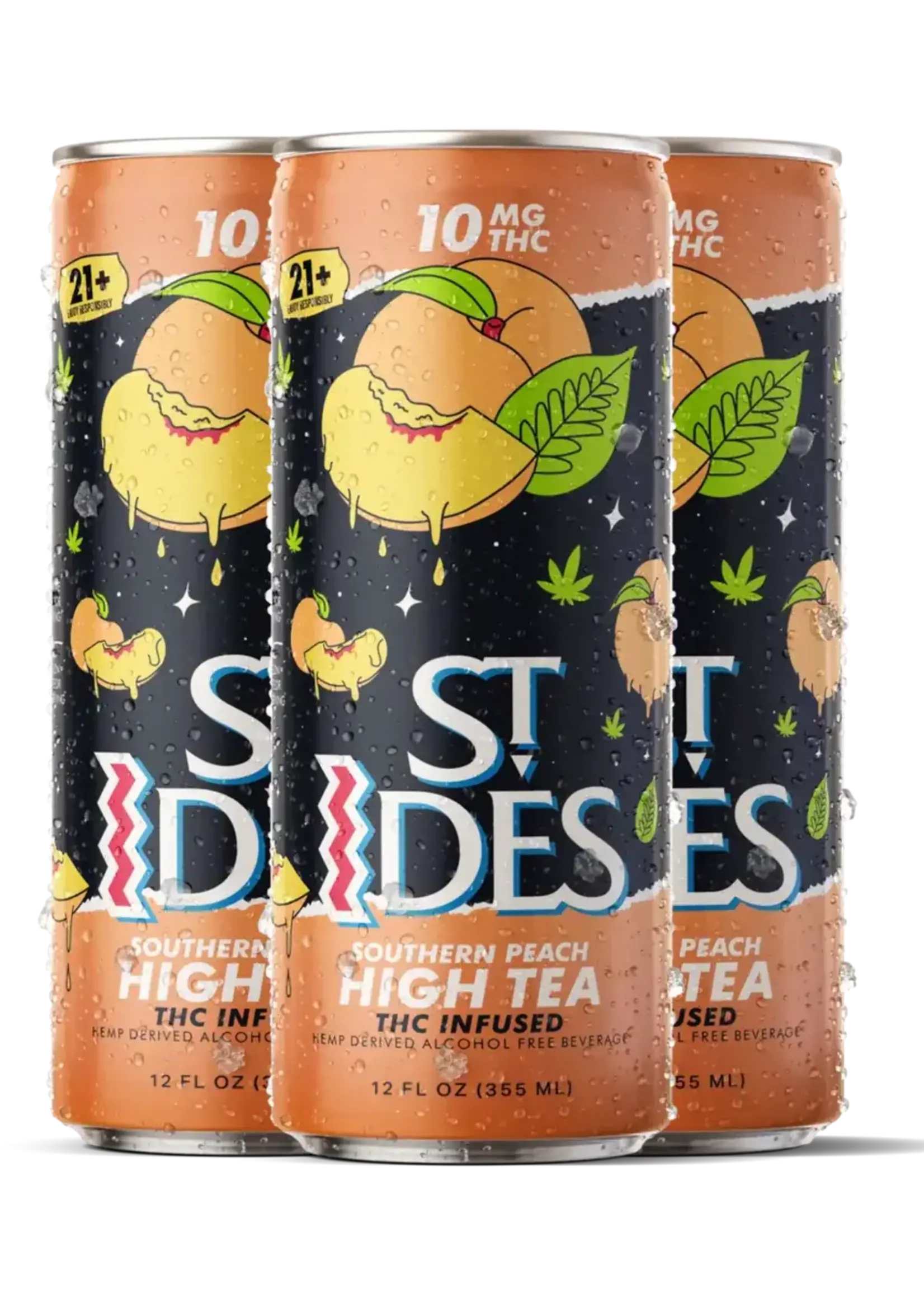 St. Ides St Ides High Tea Peach 10MG THC 4 can