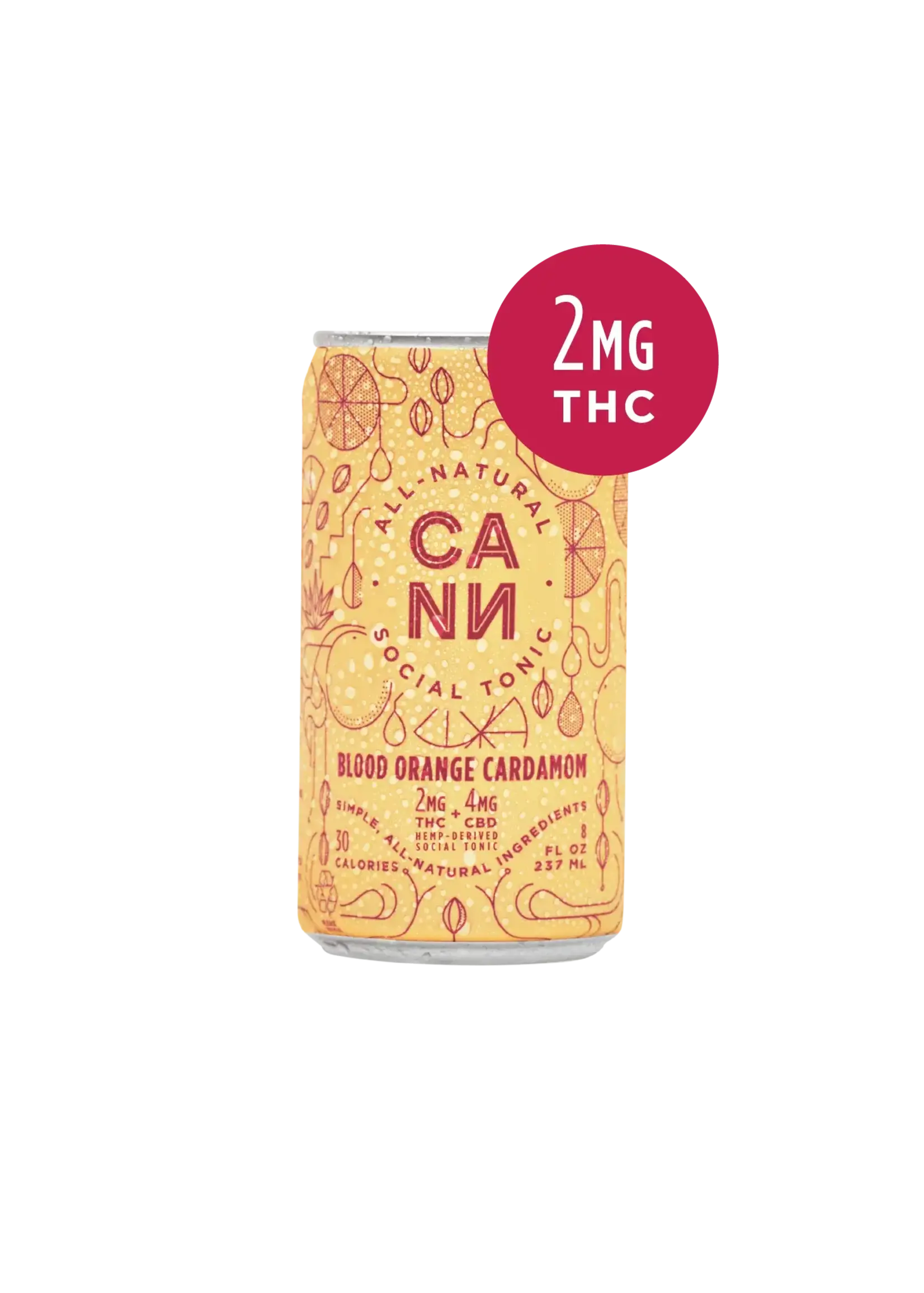 Cann THC Cann Blood Orange Cardamom 2MG THC / 4MG CBD 4 can