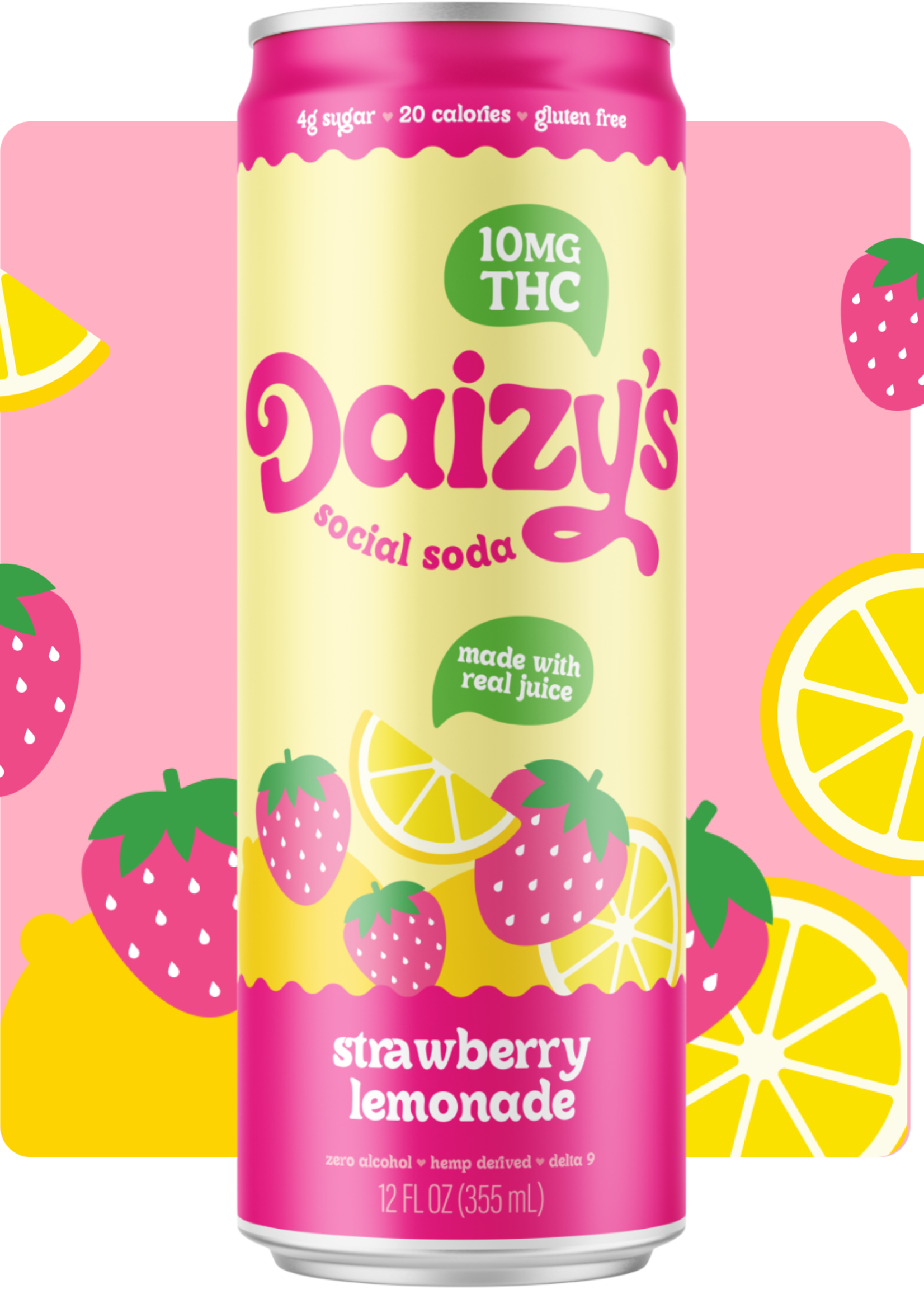 Daizy's THC Daizy's Strawberry Lemonade 10MG THC 4 can