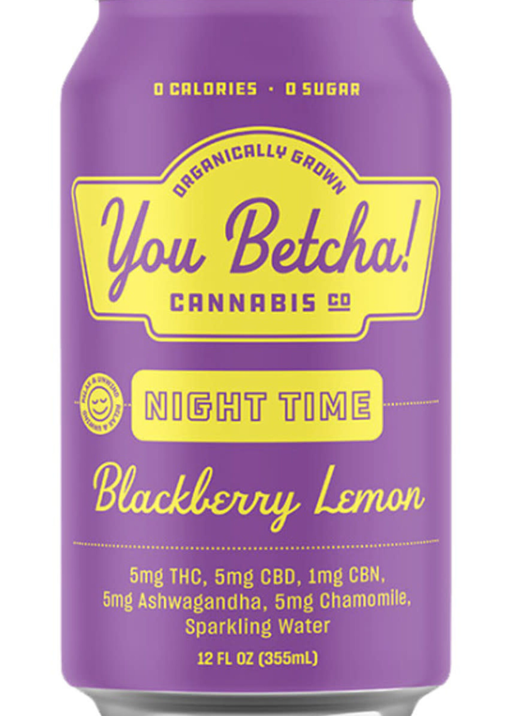 You Betcha! You Betcha Night Time Blackberry Lemon 5MG THC / 5MG CBD 4 can