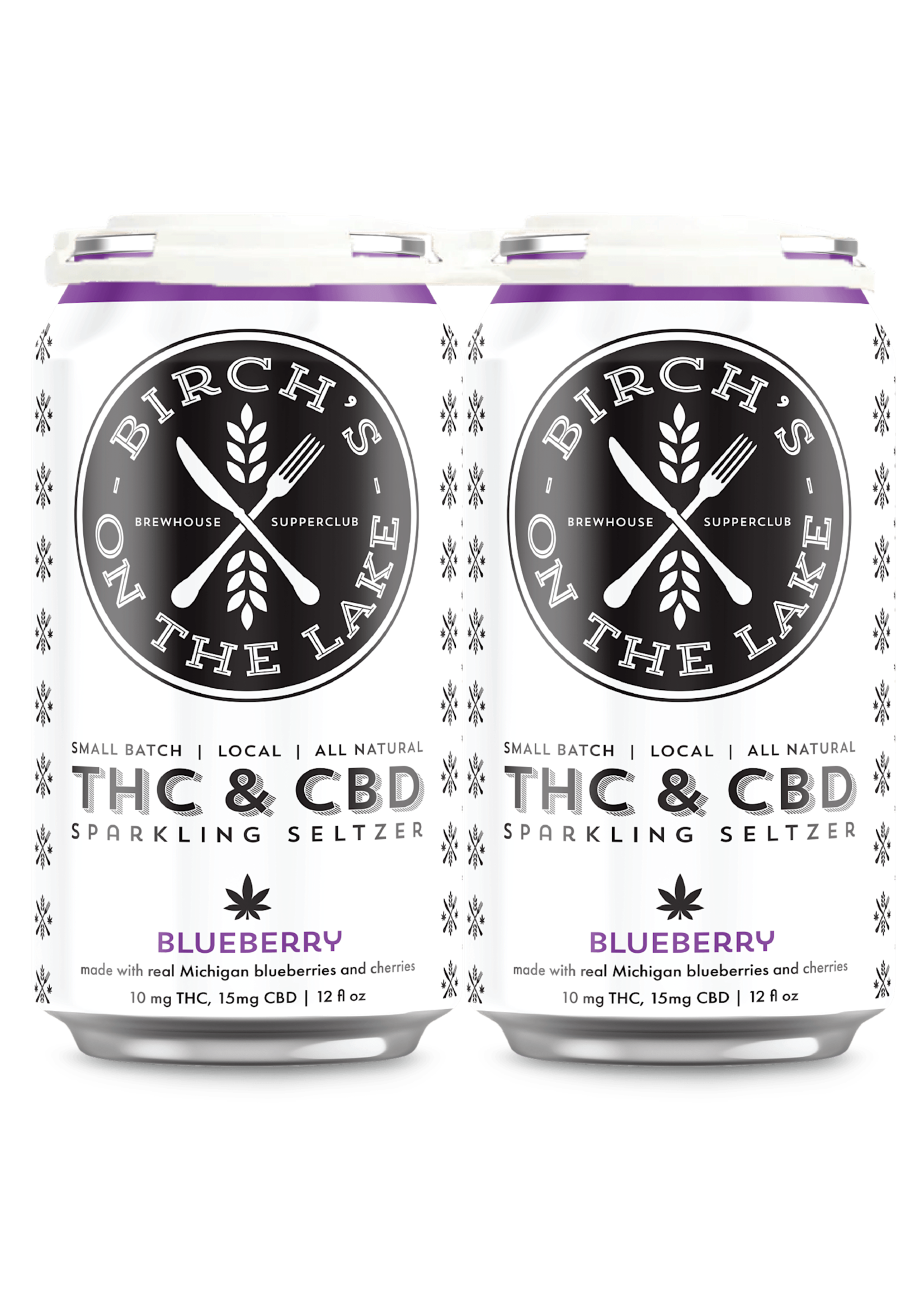 Birch's THC Birch's On The Lake Blueberry 10mg THC 15mg CBD 4 Can