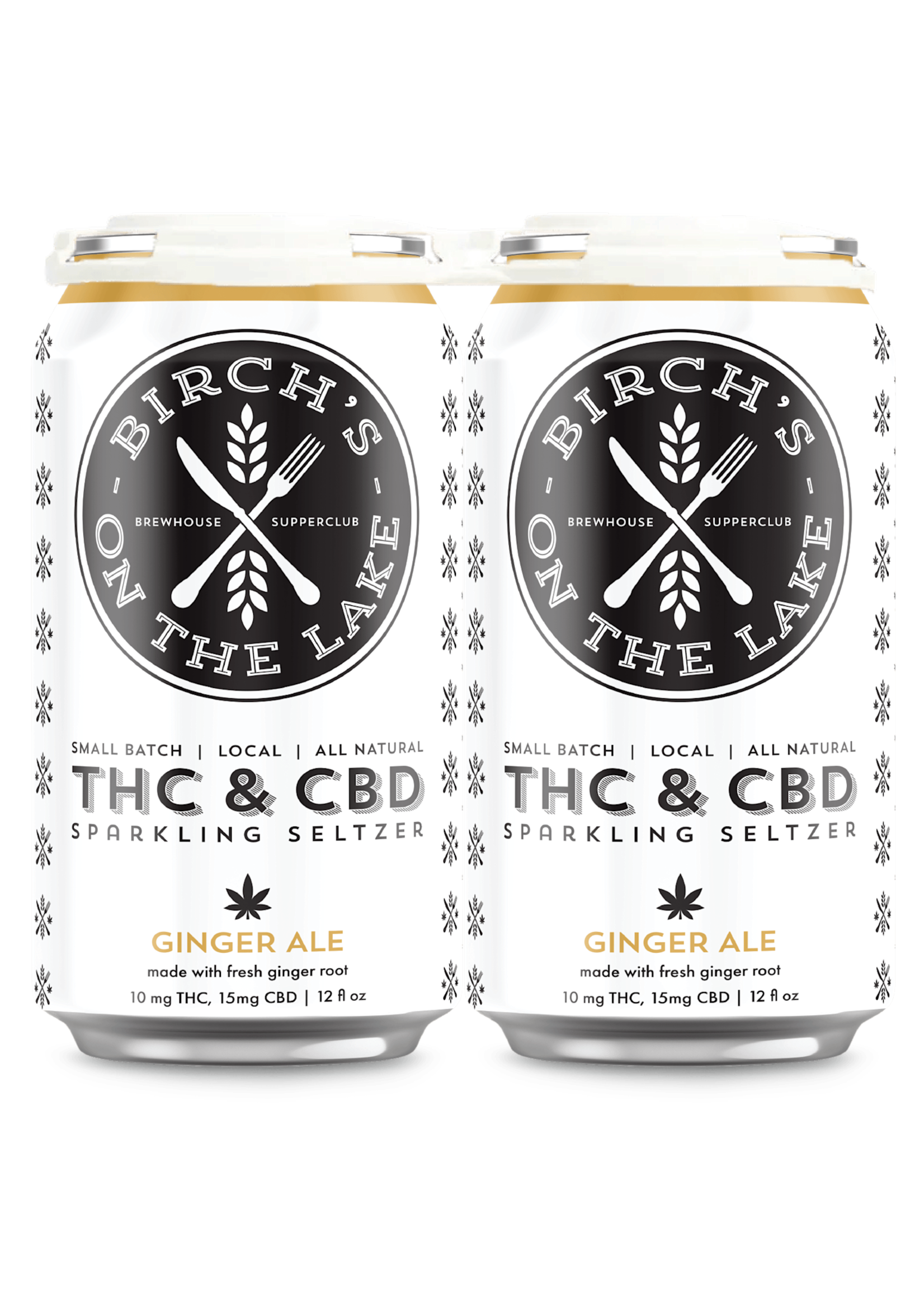 Birch's THC Birch's On The Lake Ginger Ale 10mg THC 15mg CBD 4 Can