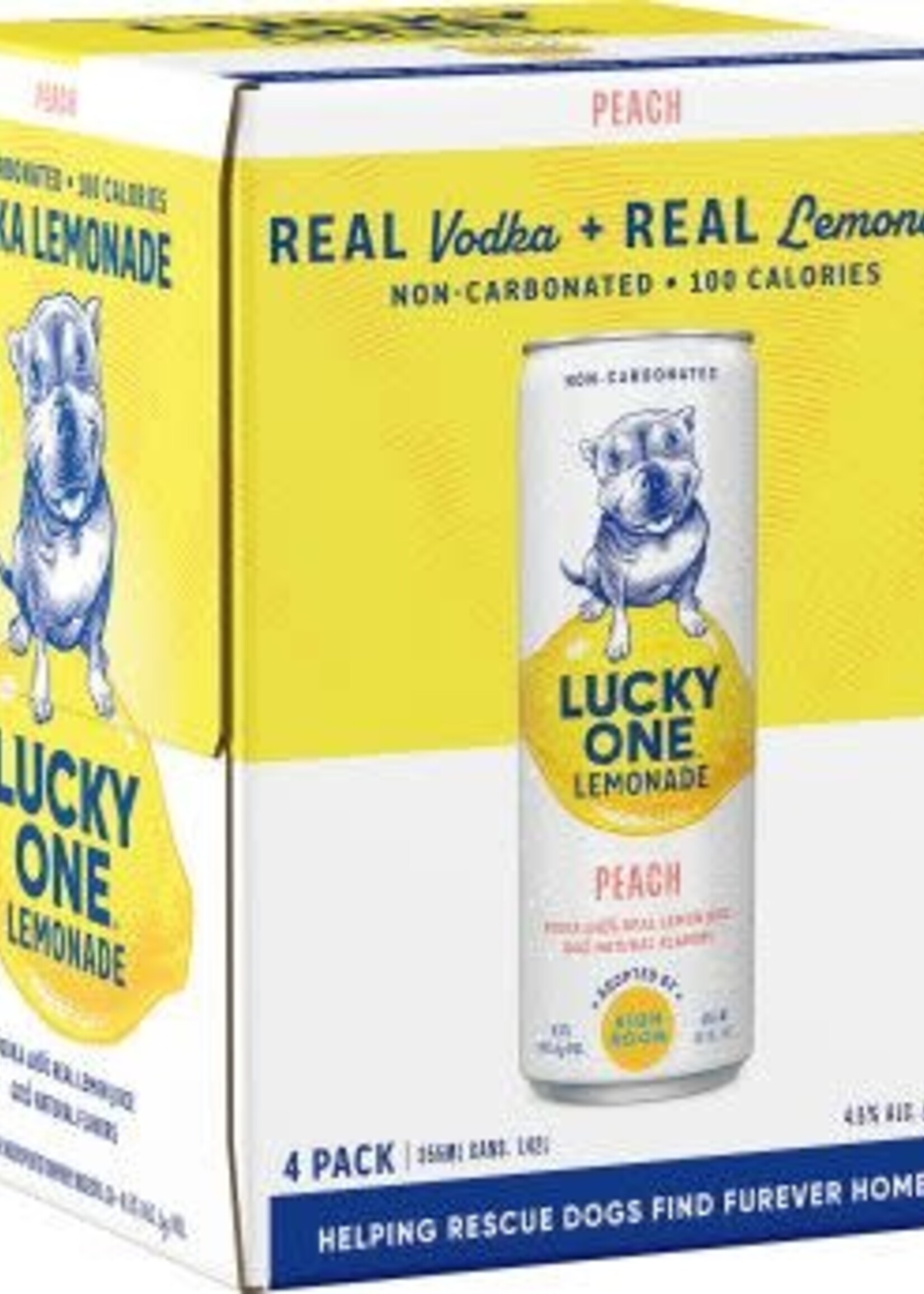 High Noon Sun Sips Lucky One Peach Lemonade 4 can