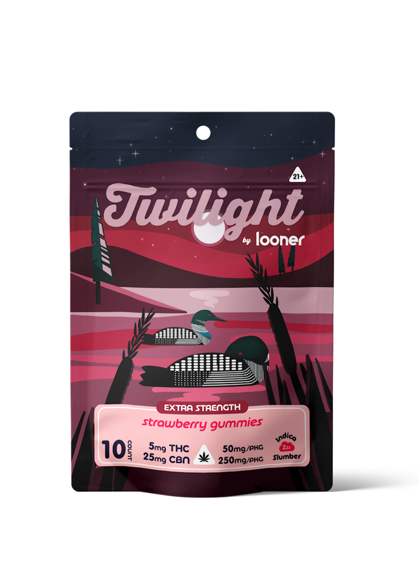 Looner Looner Twilight Strawberry Gummy (5mg THC / 25mg CBN) 10 pack