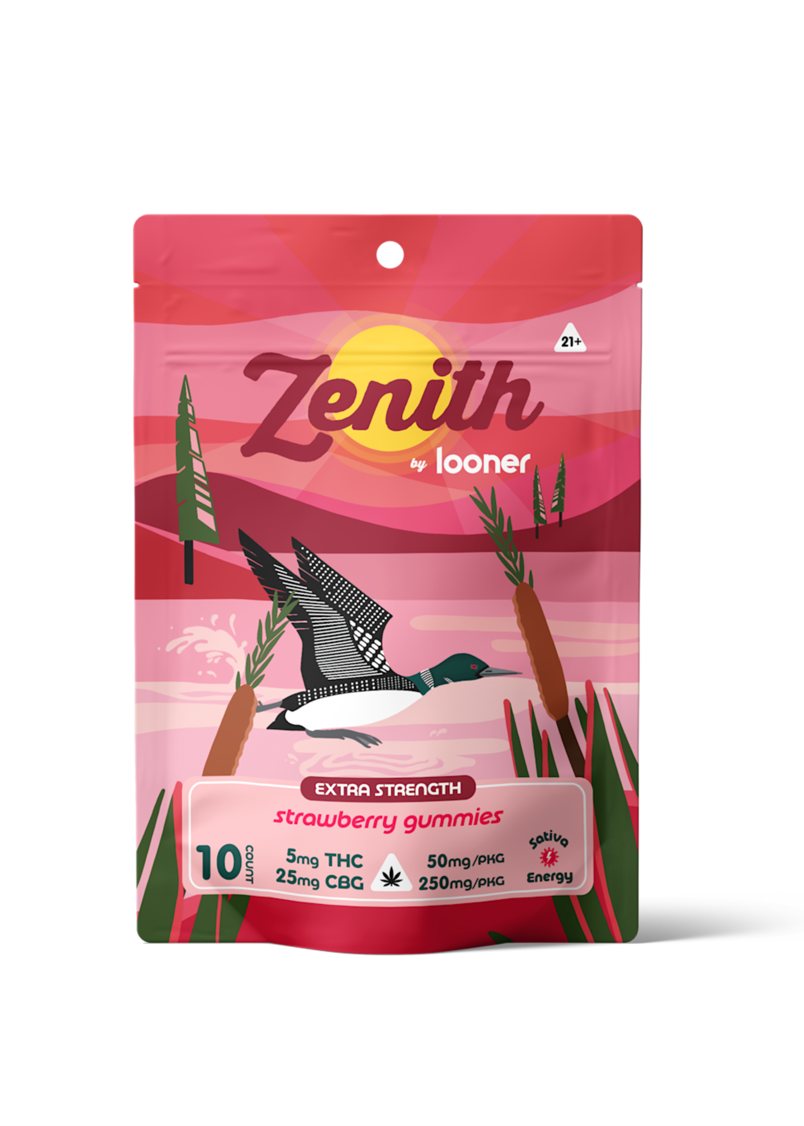 Looner Looner Zenith Strawberry Gummy (5mg THC / 25mg CBG ) 10 pack