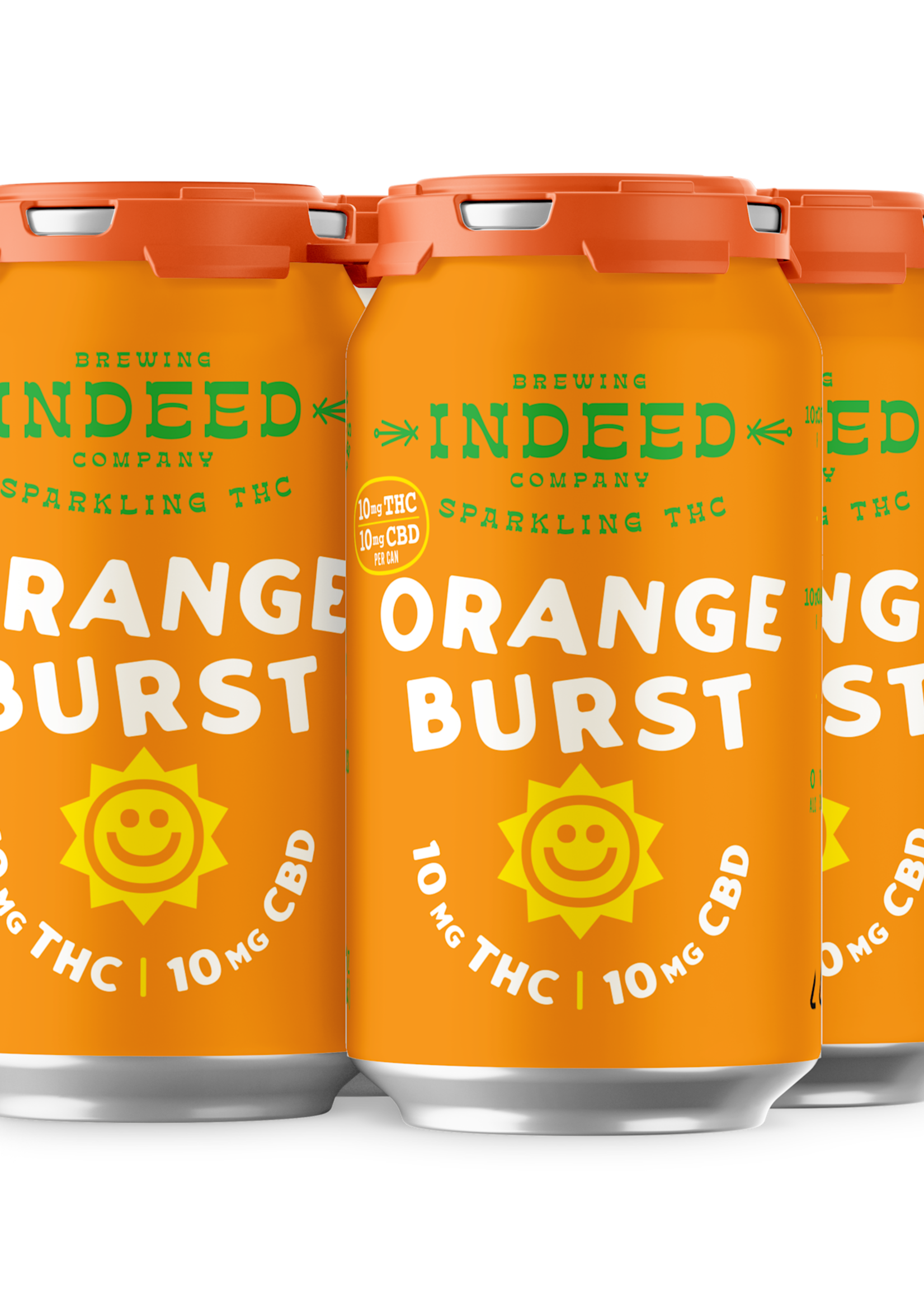 Indeed Indeed Double High Fiver Orange Burst 10MG THC / 10MG CBD 4 can