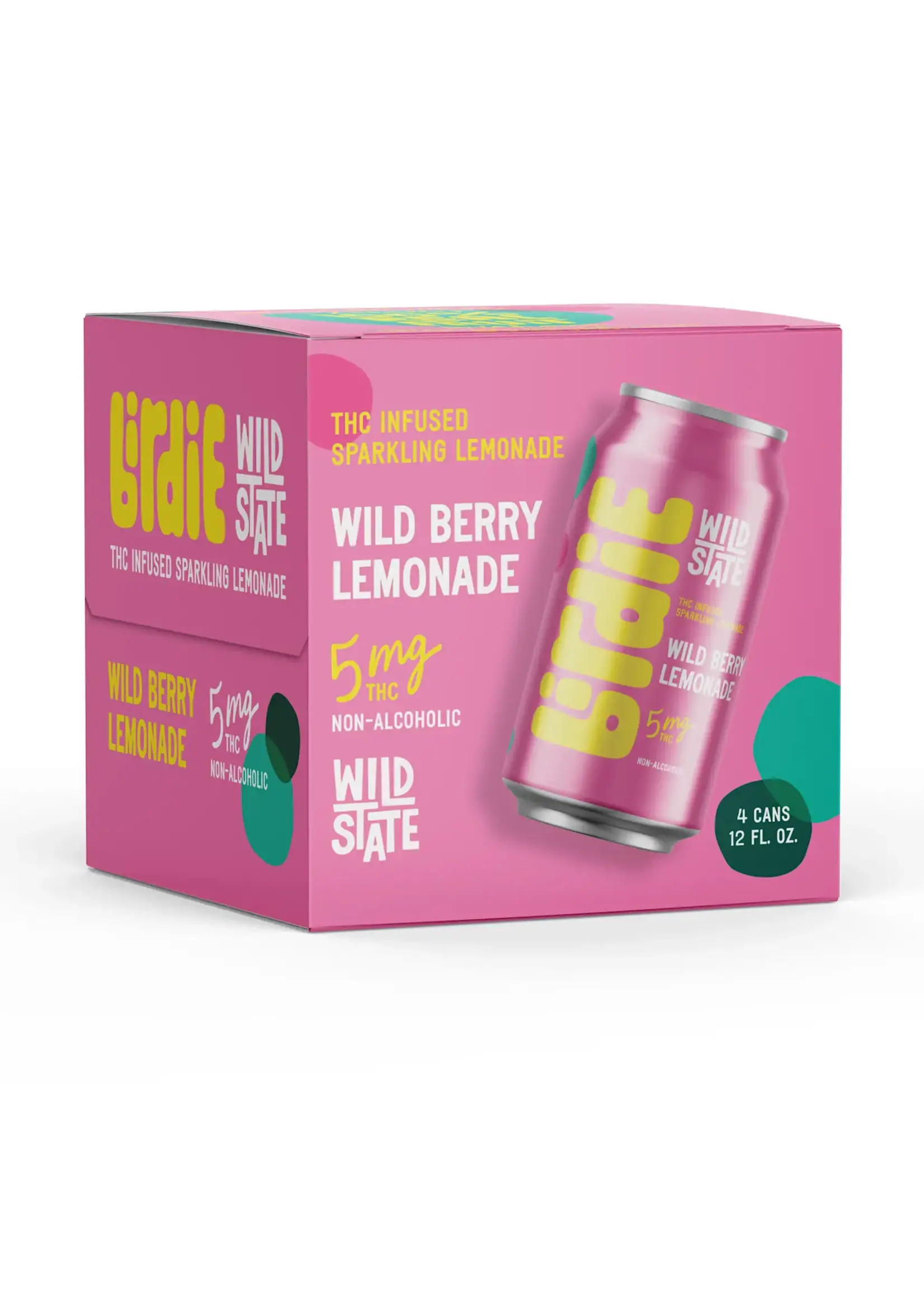 Wild State Cider Birdie Wild Berry Lemonade 5mg THC 4 can