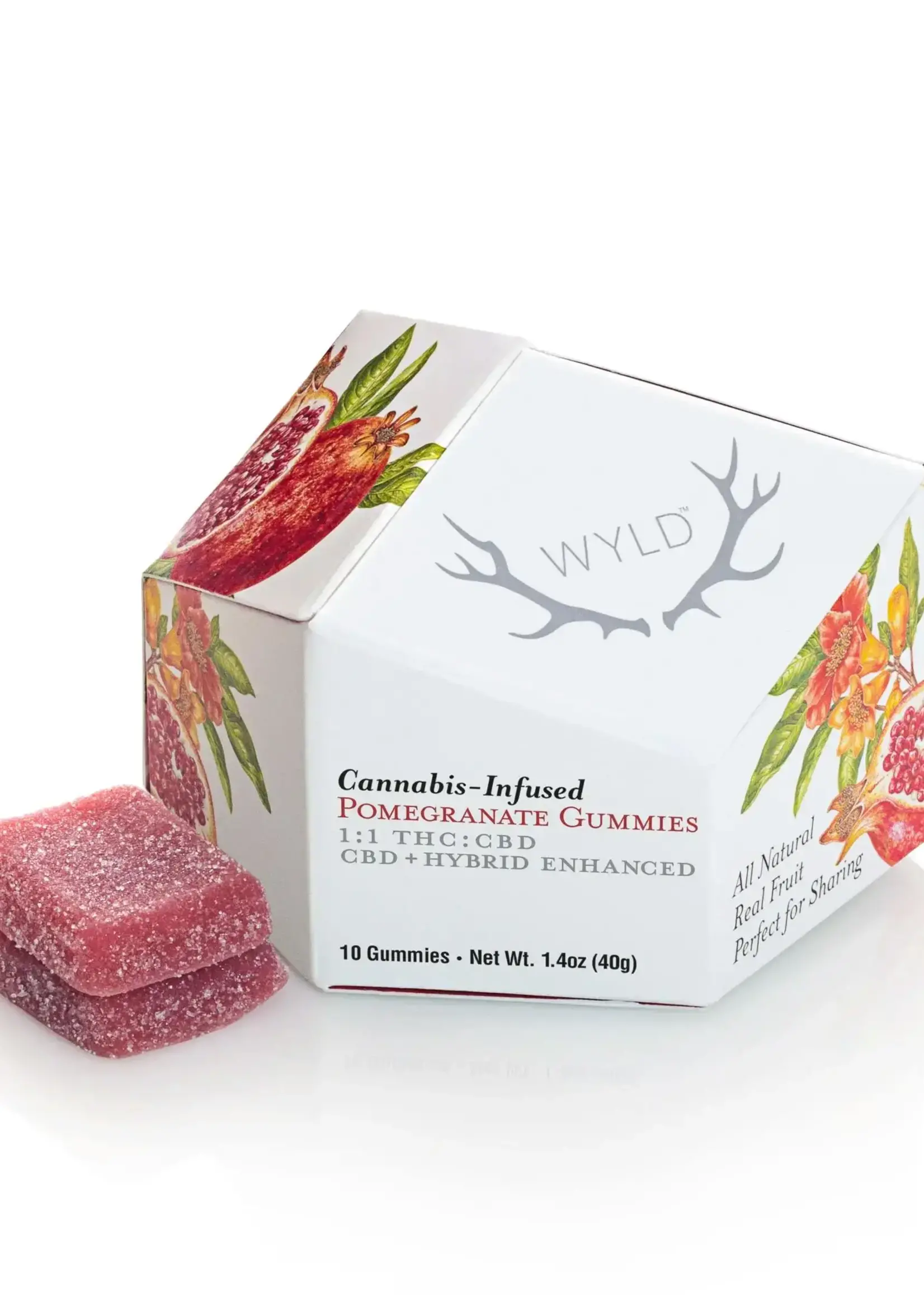 WYLD THC WYLD Pomegranate THC Gummy (5mg THC / 5mg CBD Per Serving)
