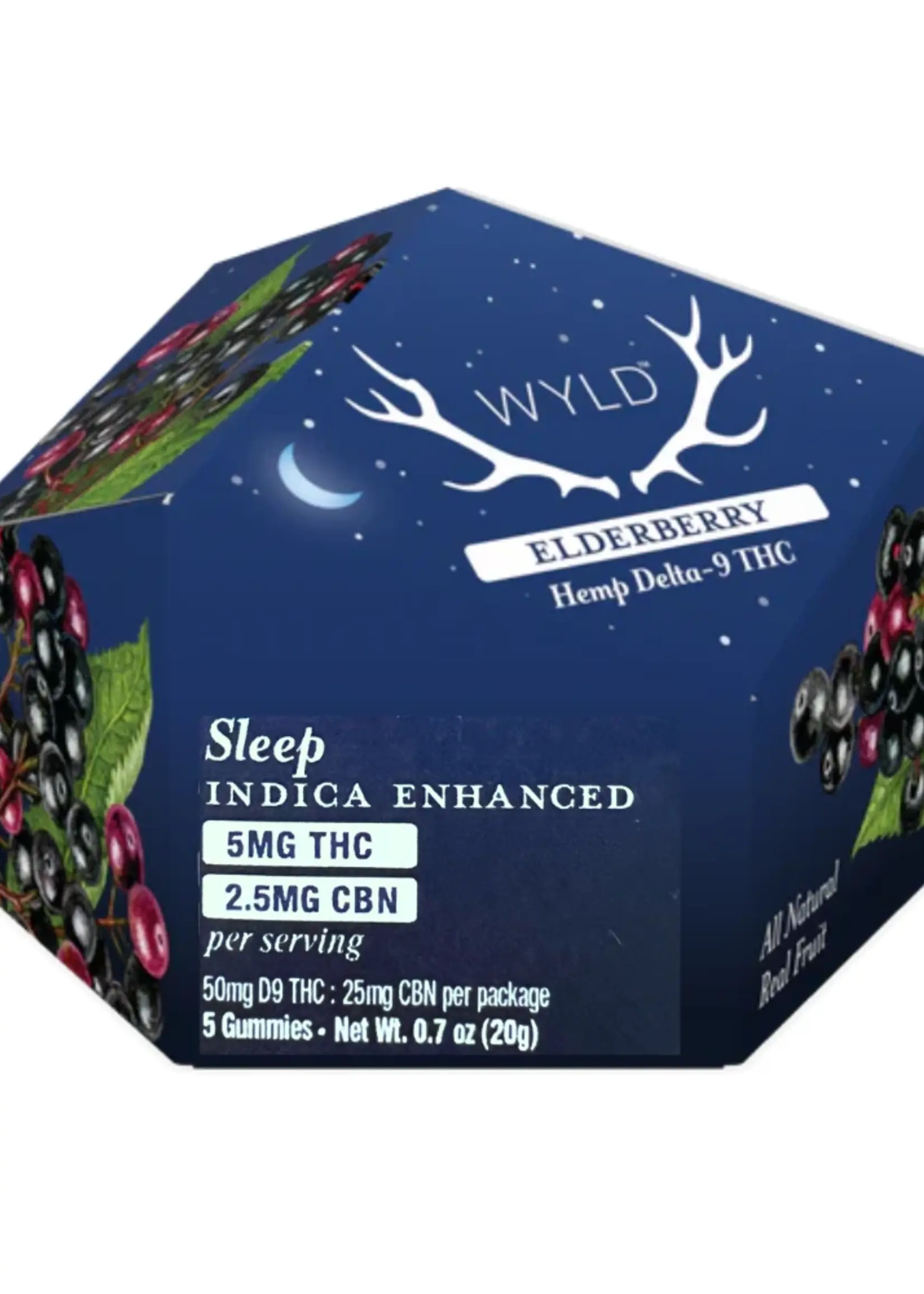 WYLD THC WYLD Elderberry THC Gummy (5mg THC / 2.5mg CBN Per Serving)