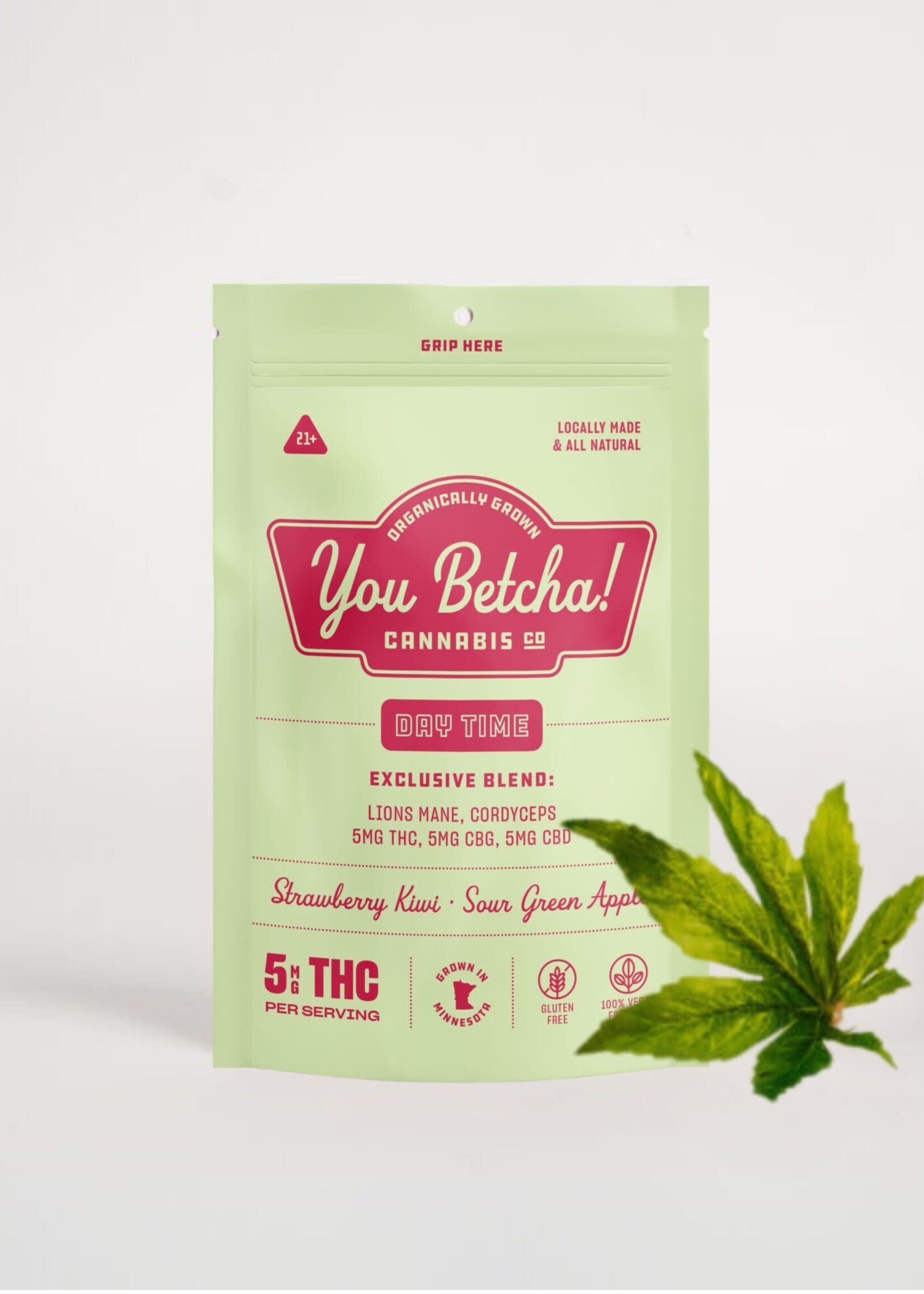 You Betcha! You Betcha Day Time (Green) Gummies 5mg THC 10 pack