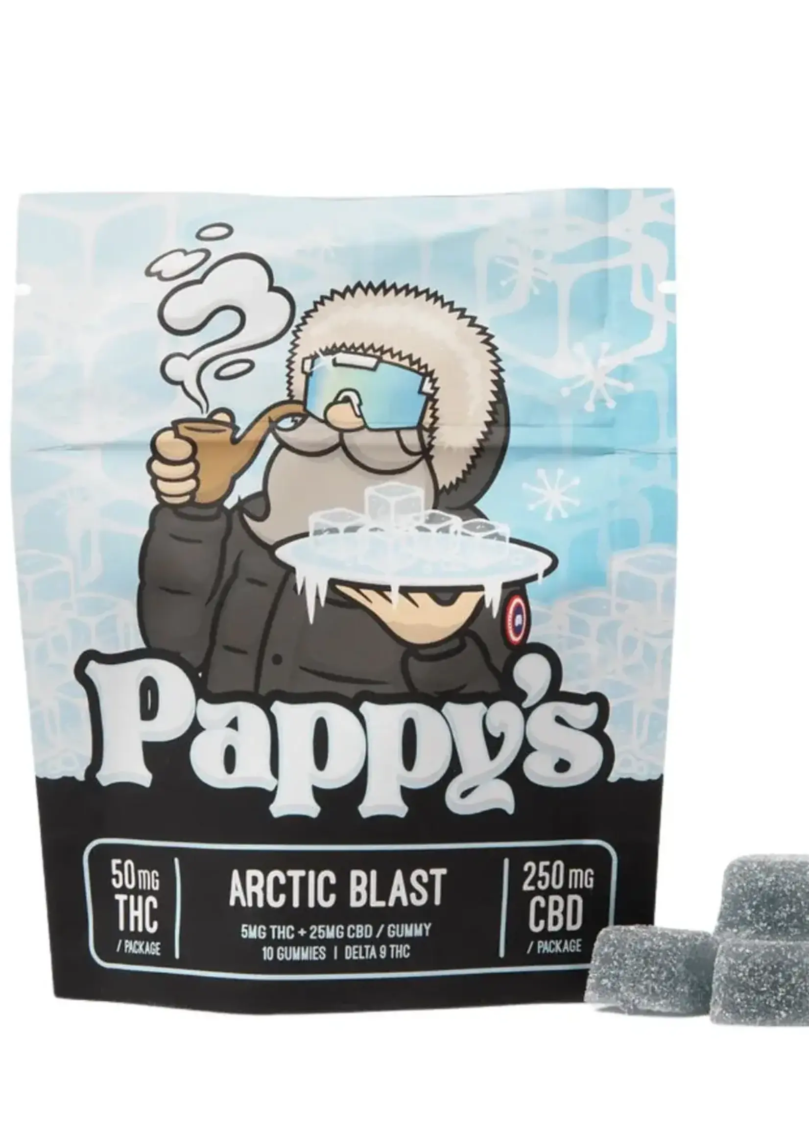 Pappy's THC Pappy's Arctic Blast THC Gummy 50mg (5mg THC 25mg CBD/Gummy)