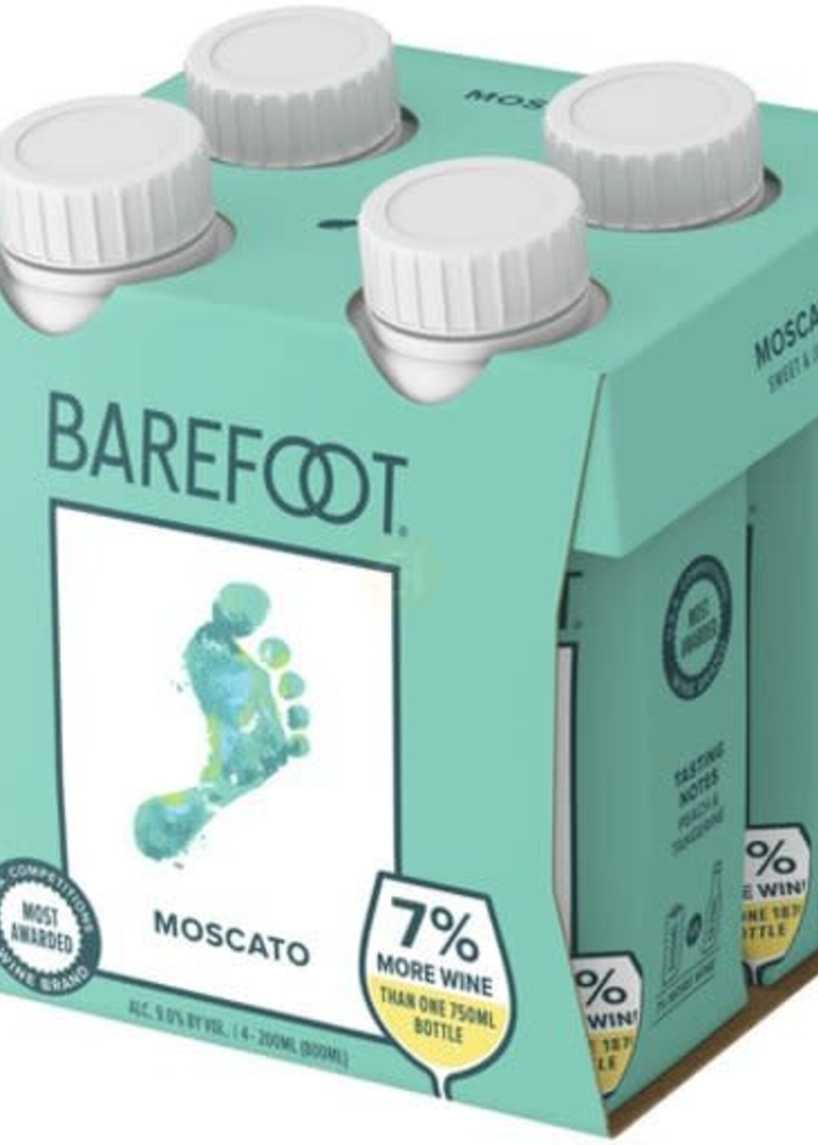 Barefoot Barefoot Mini Tetra Moscato 200ml 4 Pack