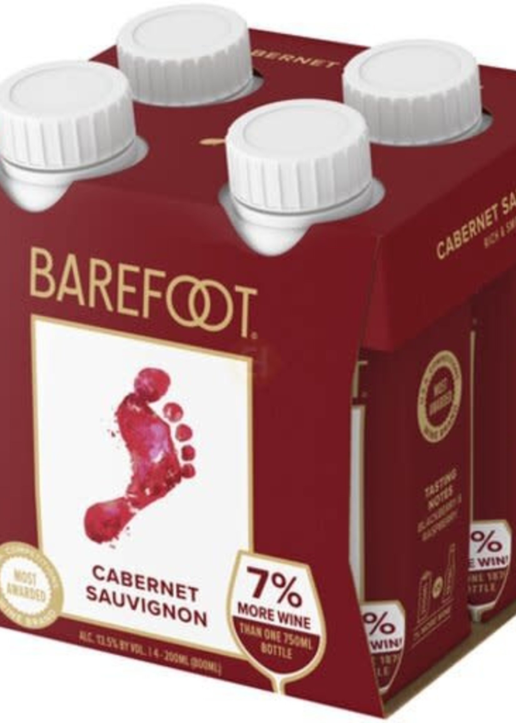 Barefoot Barefoot Mini Tetra Cabernet 200ml 4 Pack