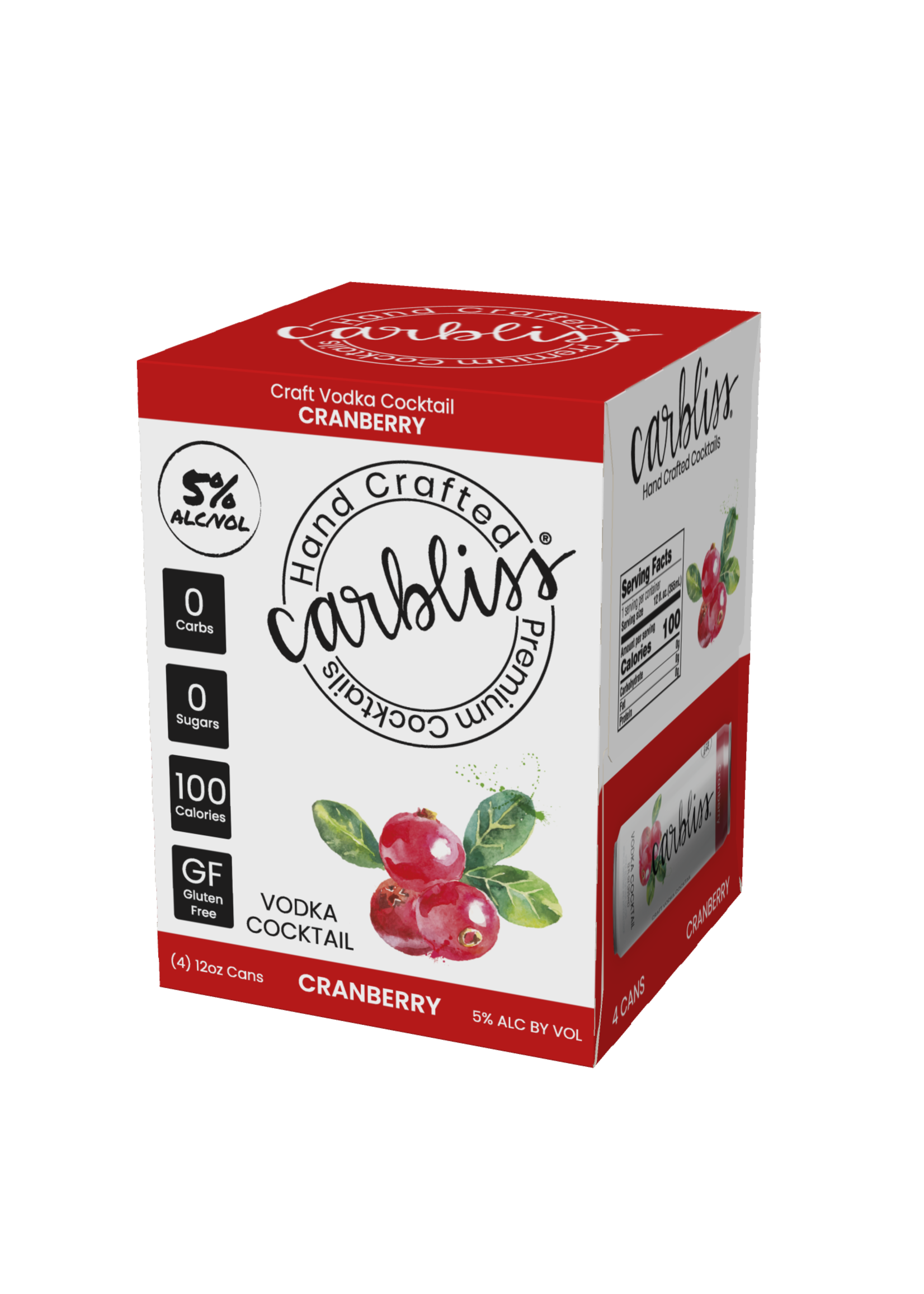 Carbless Carbliss Cranberry 4 can