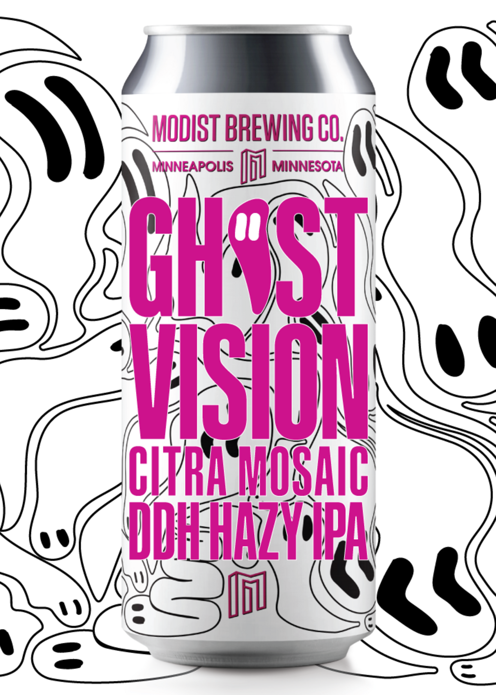 Modist Brewing Company Modist Ghost Vision Citra Mosaic DDH Hazy IPA 4 can