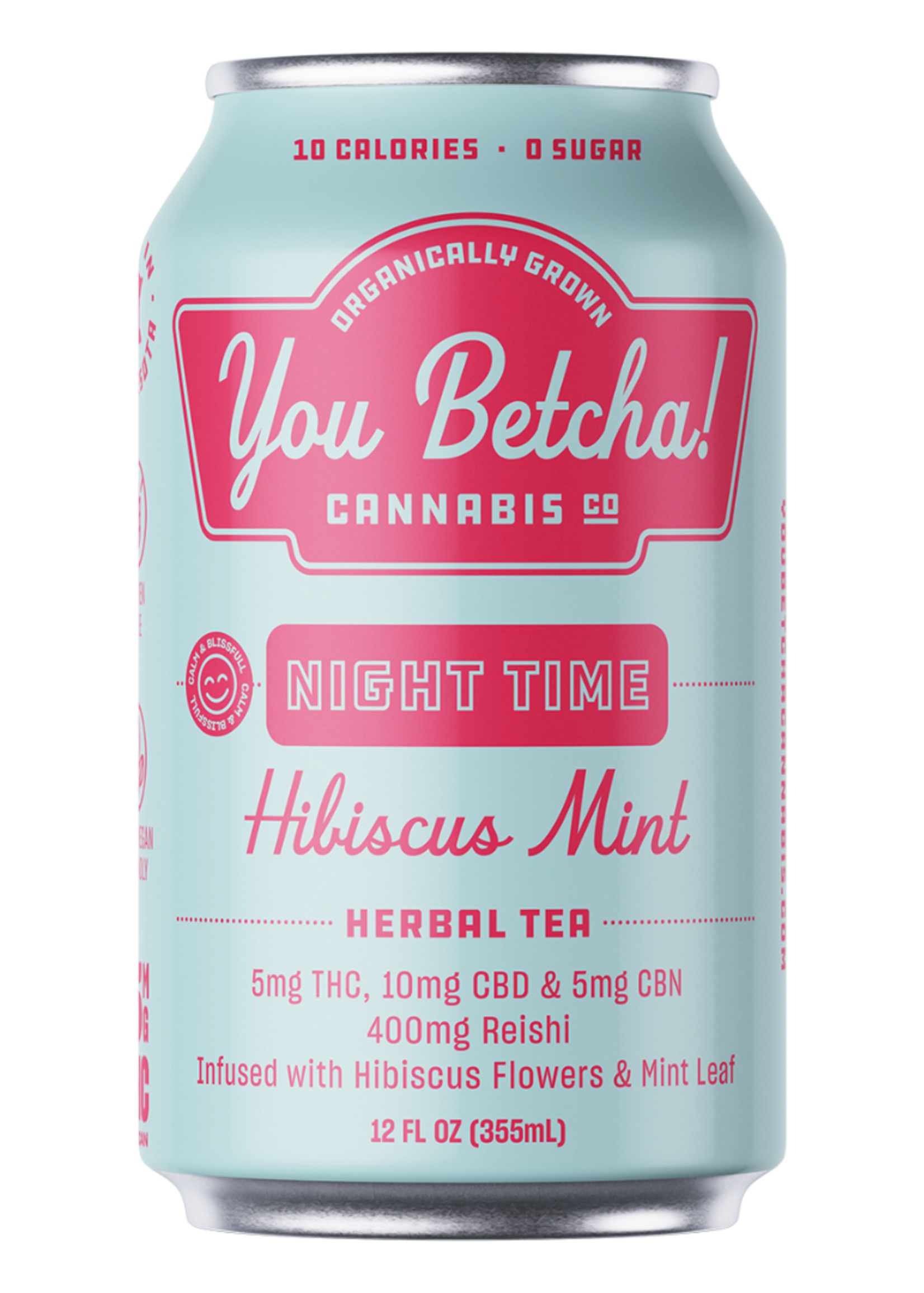You Betcha! You Betcha Hibiscus Spearmint Tea 5MG THC / 10MG CBD 4 can
