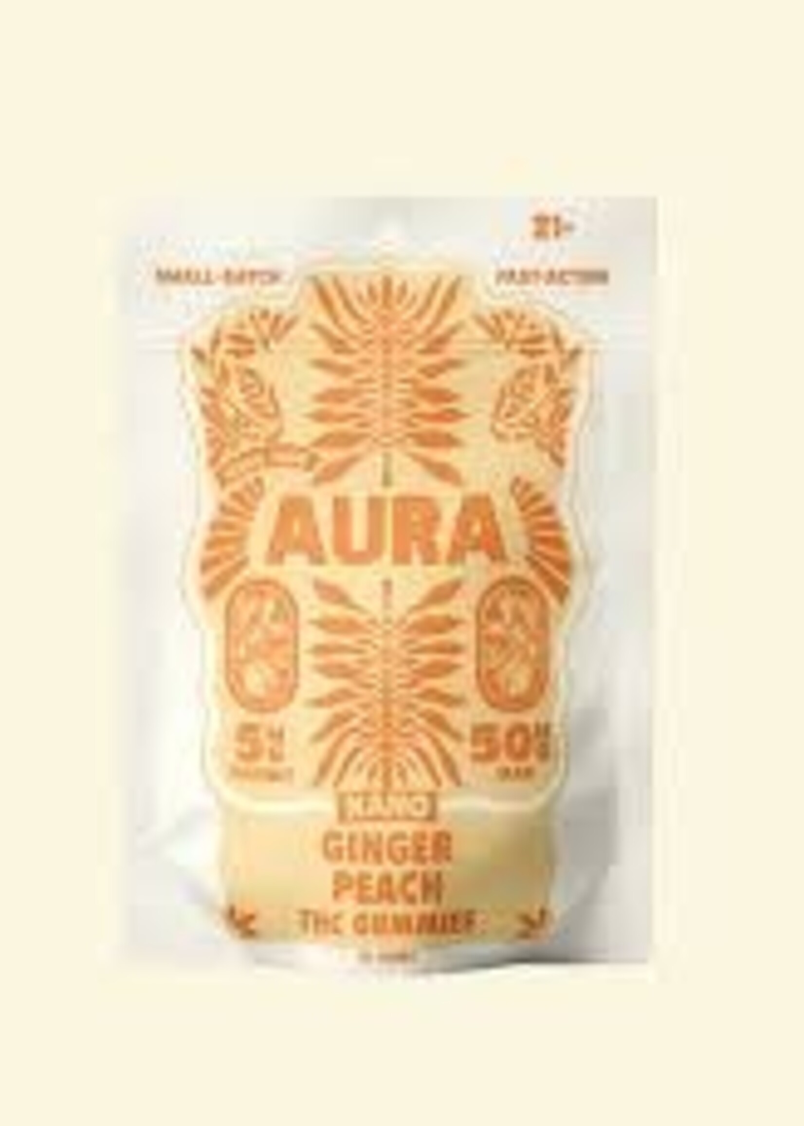 Aura Aura Ginger Peach Gummy (5mg THC) 10 pack