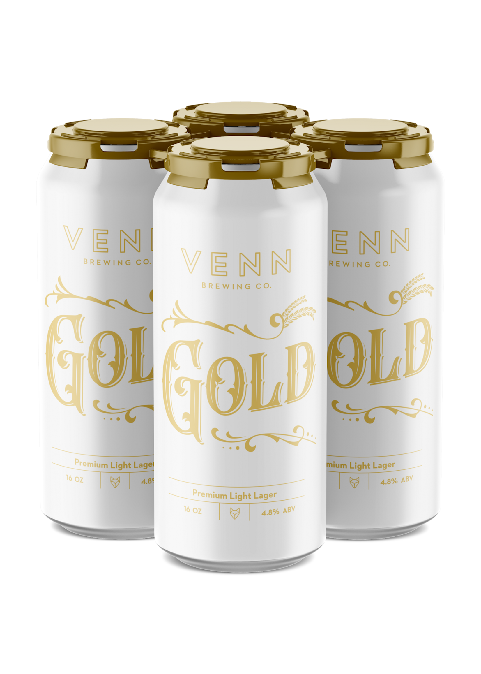 Venn Brewing Venn Brewing Gold Premium Light Lager 4 can