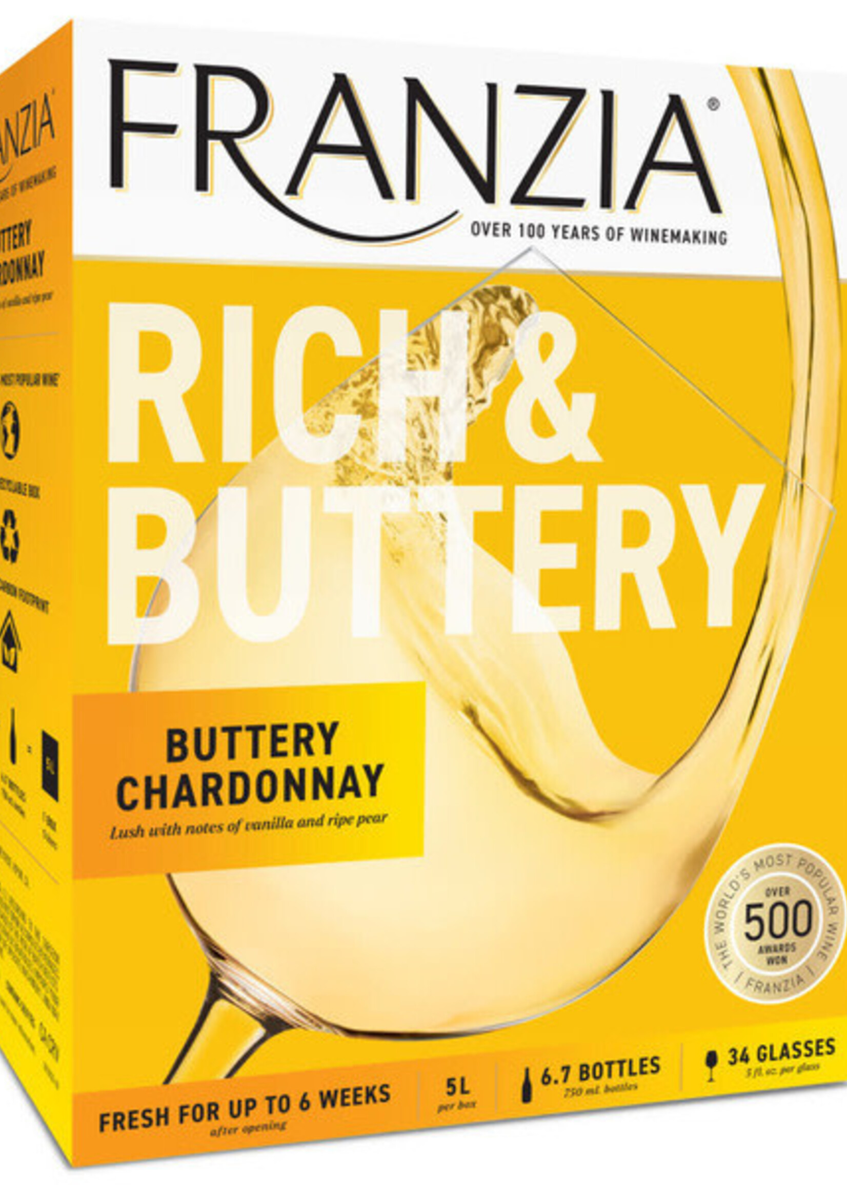 Franzia Franzia Rich & Buttery Chardonnay 5L