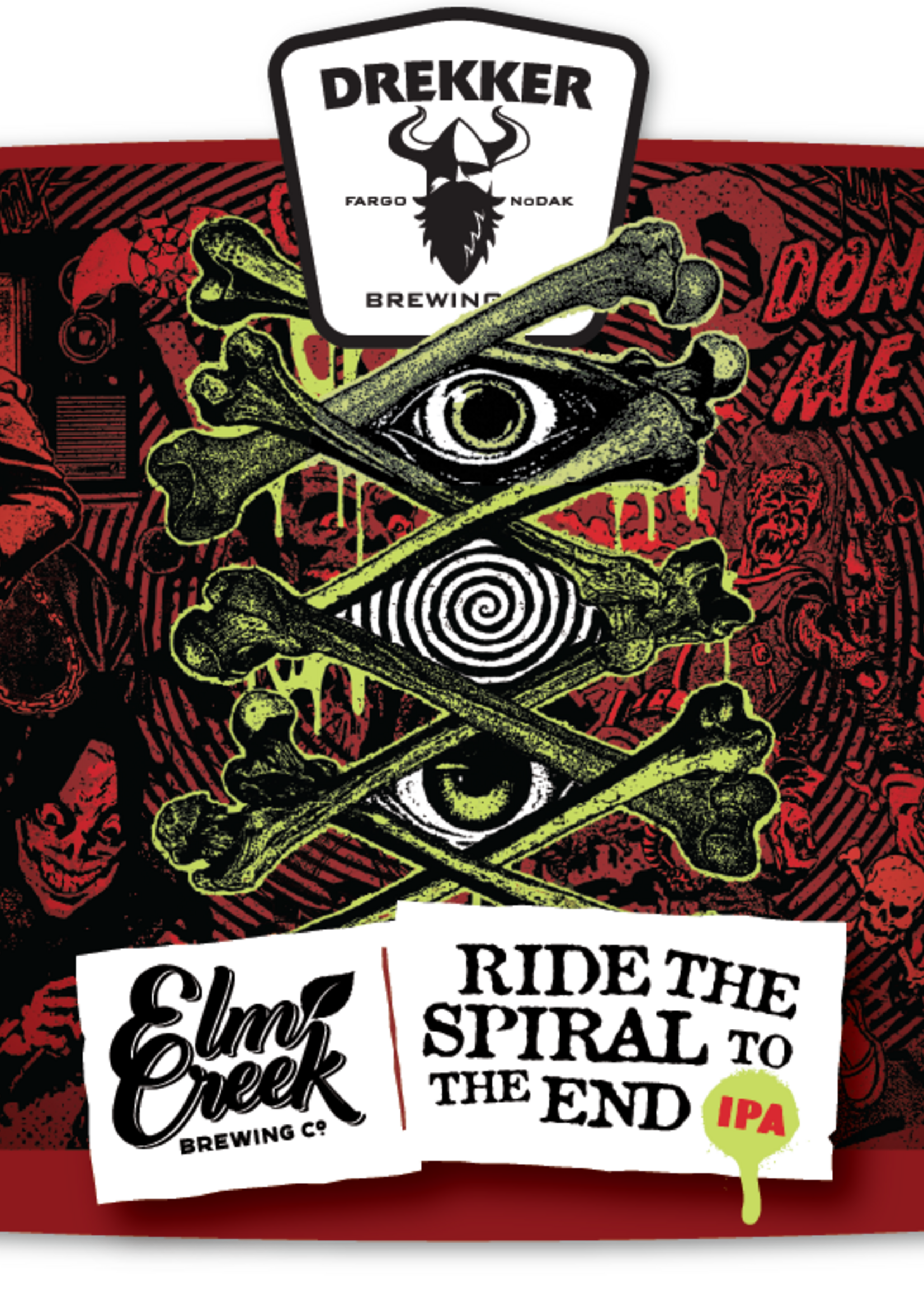 Drekker Drekker x Elm Creek Ride The Spiral IPA 4 can