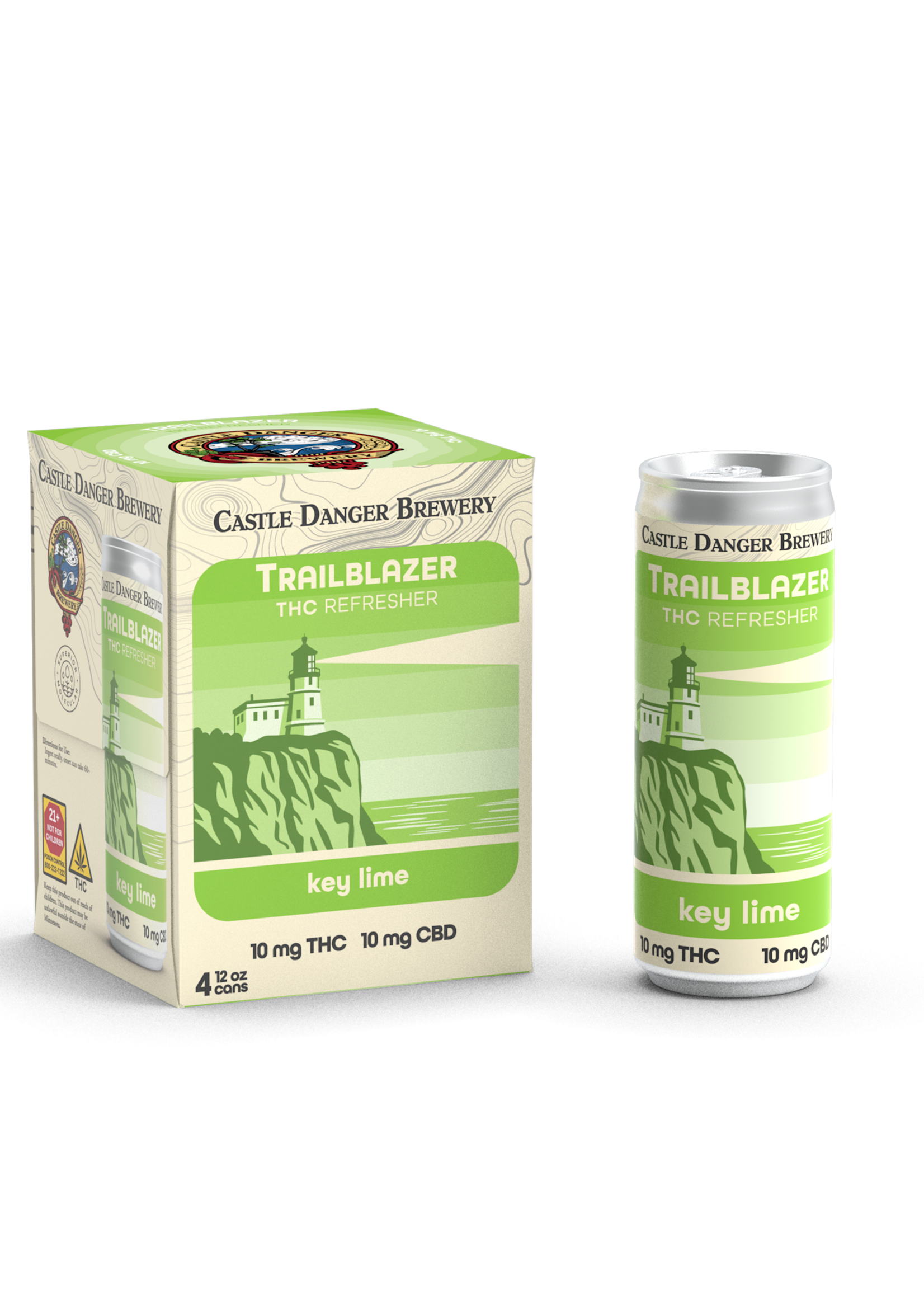 Castle Danger Brewing Co Castle Danger Trailblazer Key Lime 10mg THC / 10mg CBD 4 Can