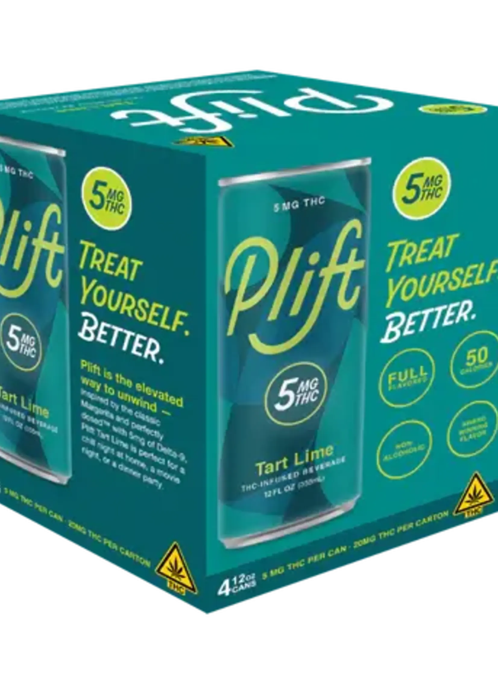 Plift THC Plift Tart Lime 5MG THC 4 can