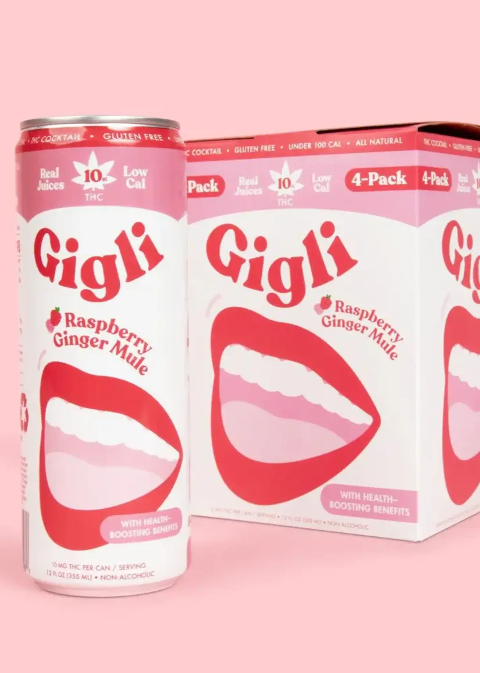 Gigli THC Gigli Raspberry Ginger 10mg THC 4 can