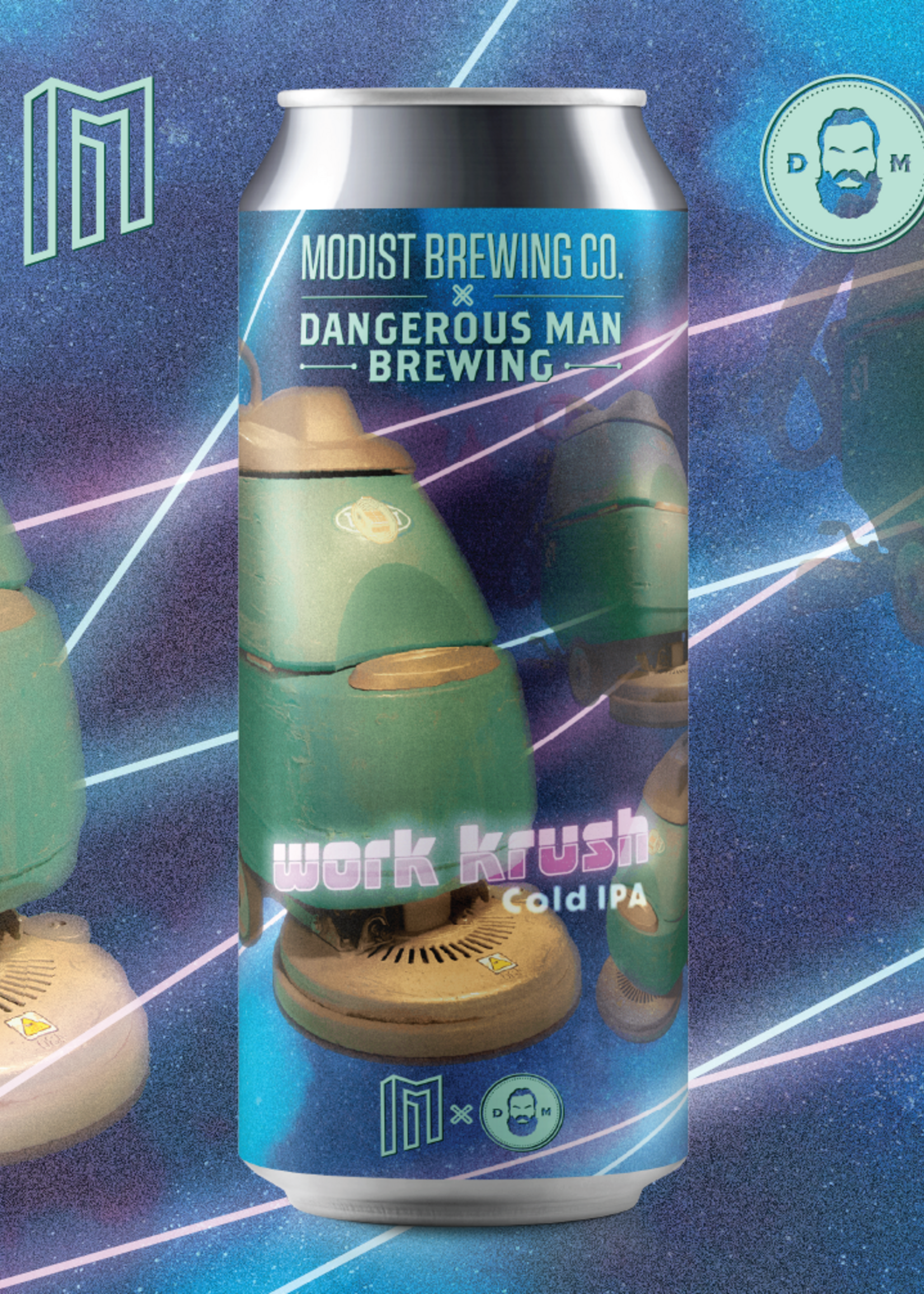 Modist Brewing Company Modist X Dangerous Man Work Krush Cold IPA 4 can