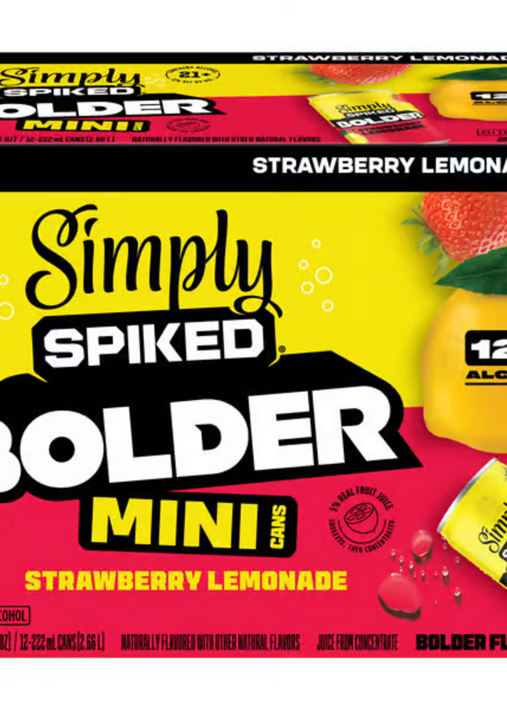 Simply Spiked Simply Spiked Bolder Strawberry Lemonade 7.5oz 12 can
