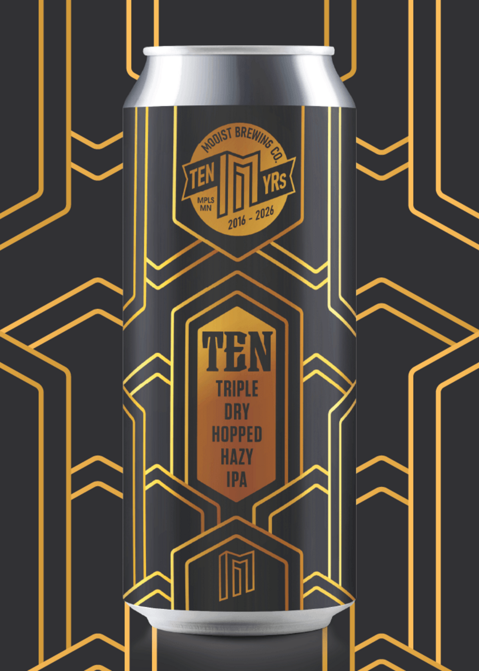 Modist Brewing Company Modist TEN Triple Dry Hopped Hazy IPA 4 can