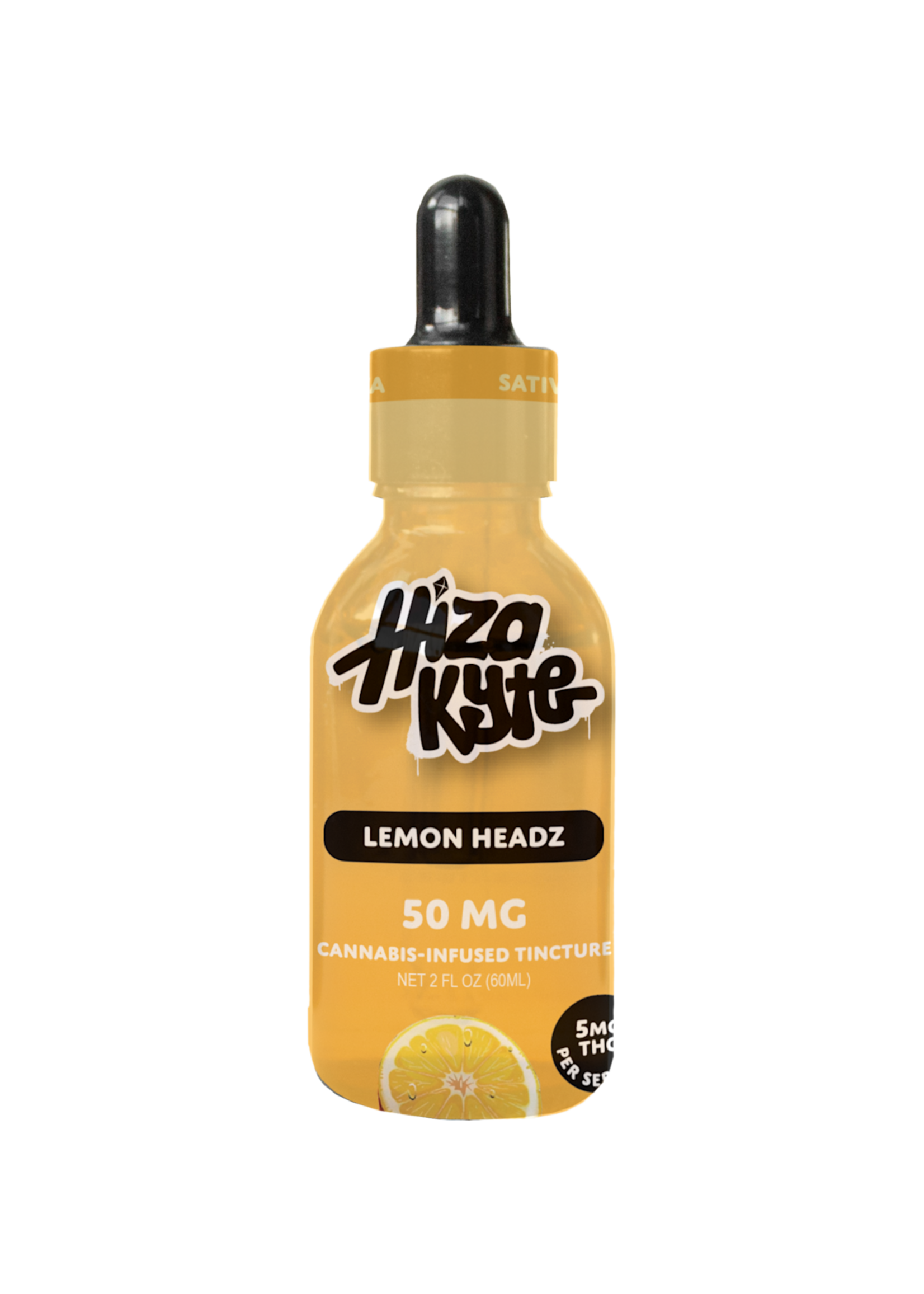 Hyza Kyte THC Hiza Kyte Lemon Headz 50mg THC 2oz SHOTS