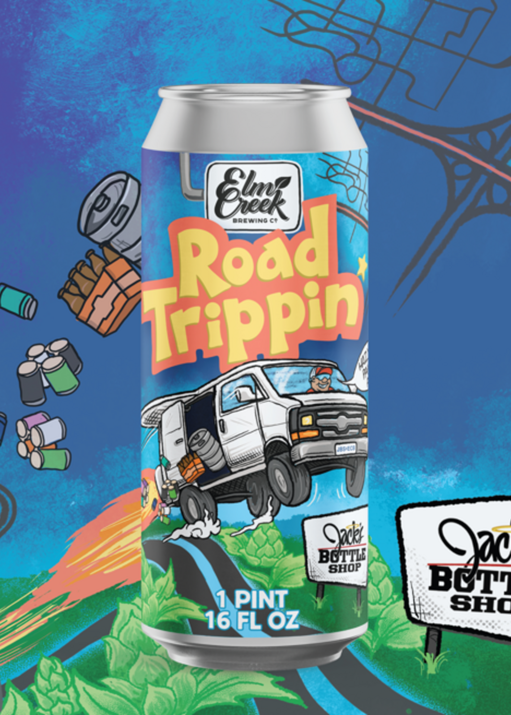Elm Creek Brewing Co. Elm Creek Brewing Road Trippin' Hazy Pale Ale 4 can