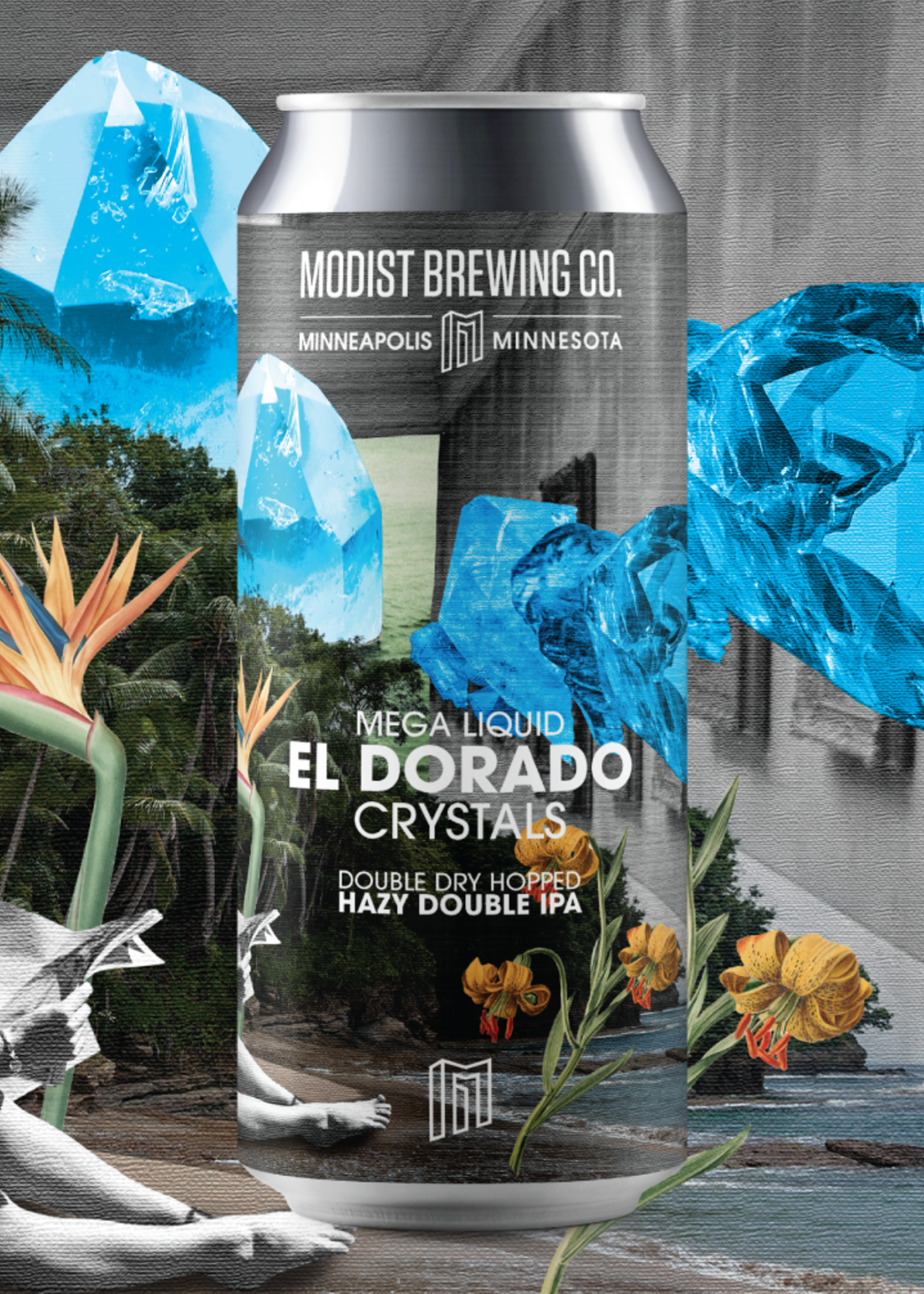 Modist Brewing Company Modist Mega Liquid El Dorado Crystals DDH Hazy DIPA 4 can