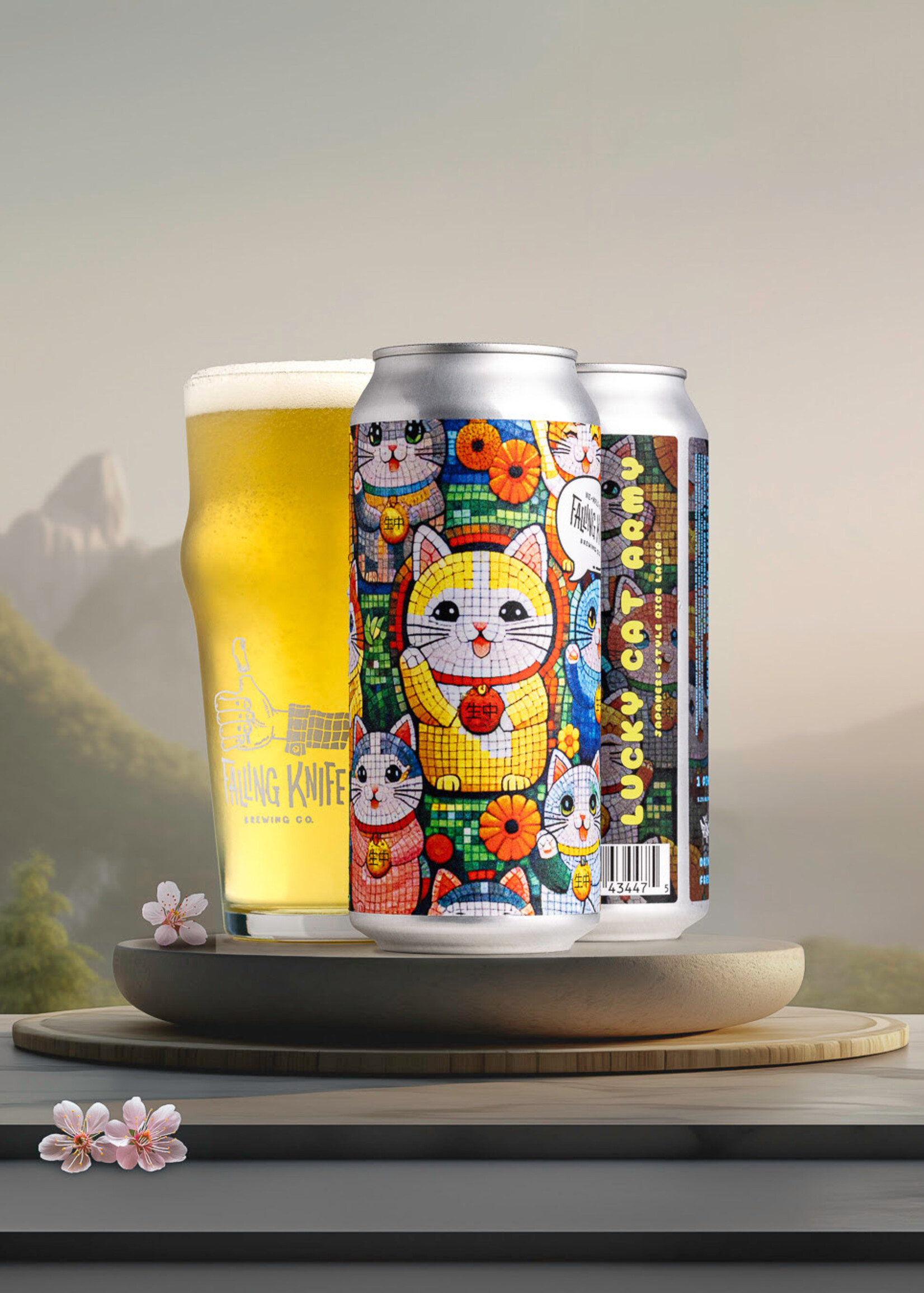 Falling Knife Falling Knife Lucky Cat Army Rice Lager 4 can