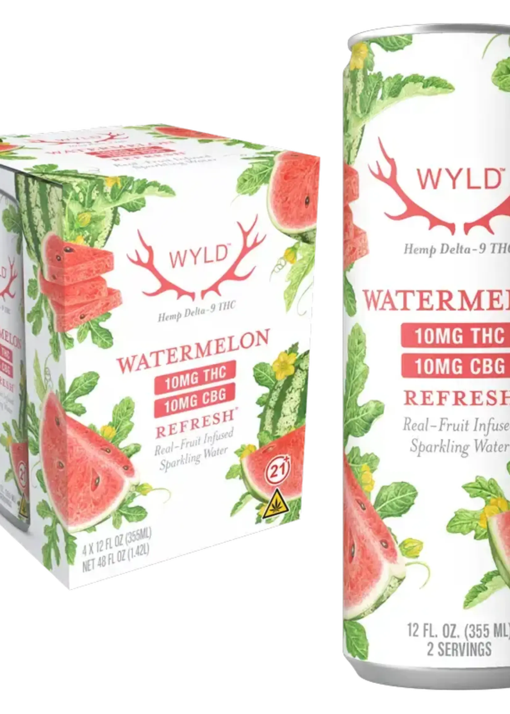WYLD THC Wyld Watermelon 10mg THC 10mg CBG 4 can