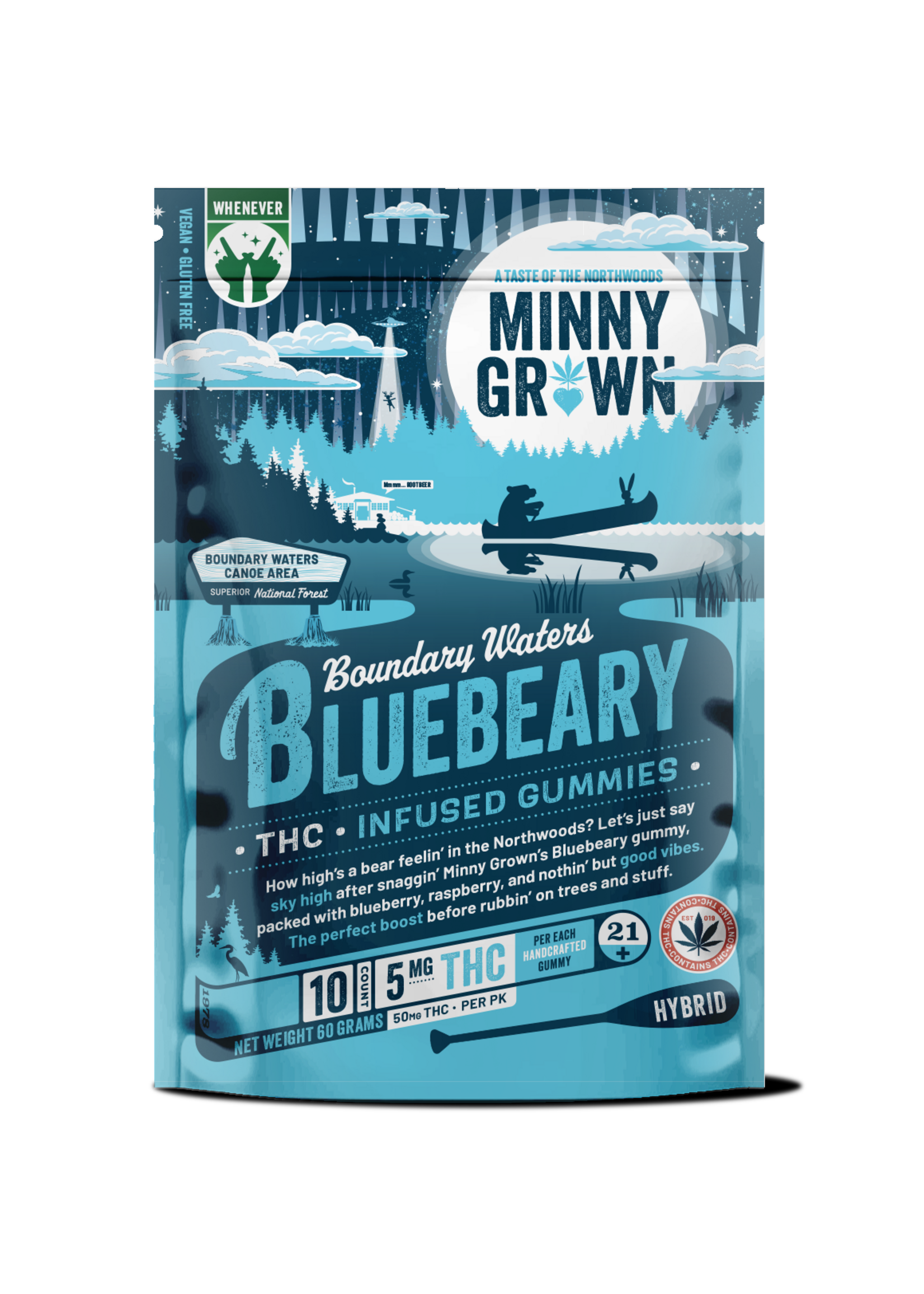 Minny Grown THC Minny Grown Bluebeary THC Gummy 50mg (5mg/Gummy)