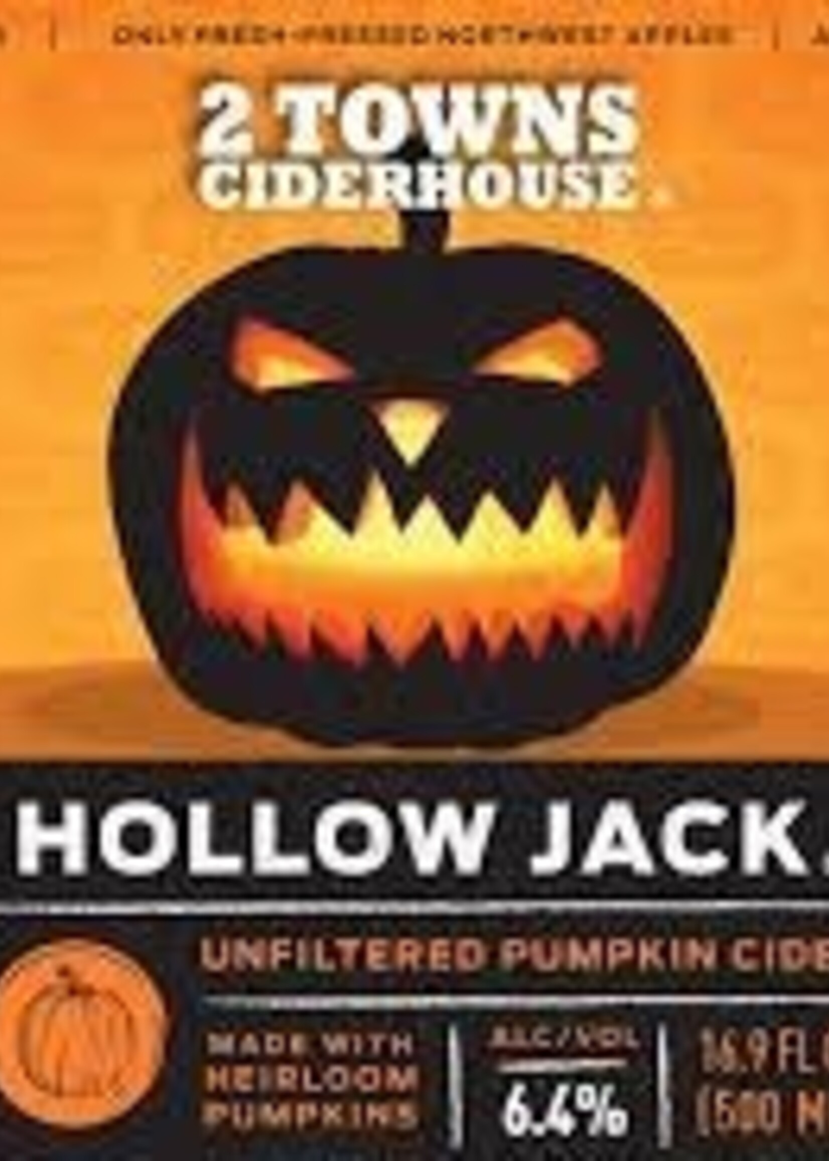 2 Towns Cider 2 Towns Hollow Jack Pumpkin Cider 4 can