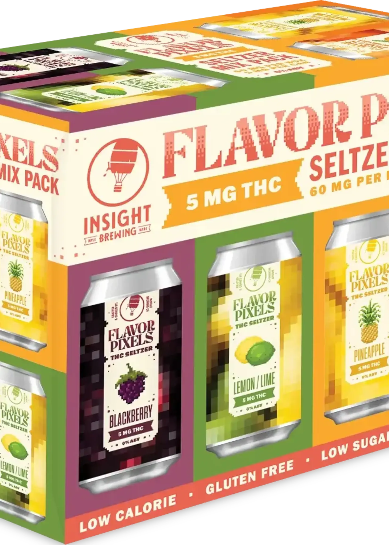 Insight Insight Flavor Pixels 5MG THC  Variety 12 can