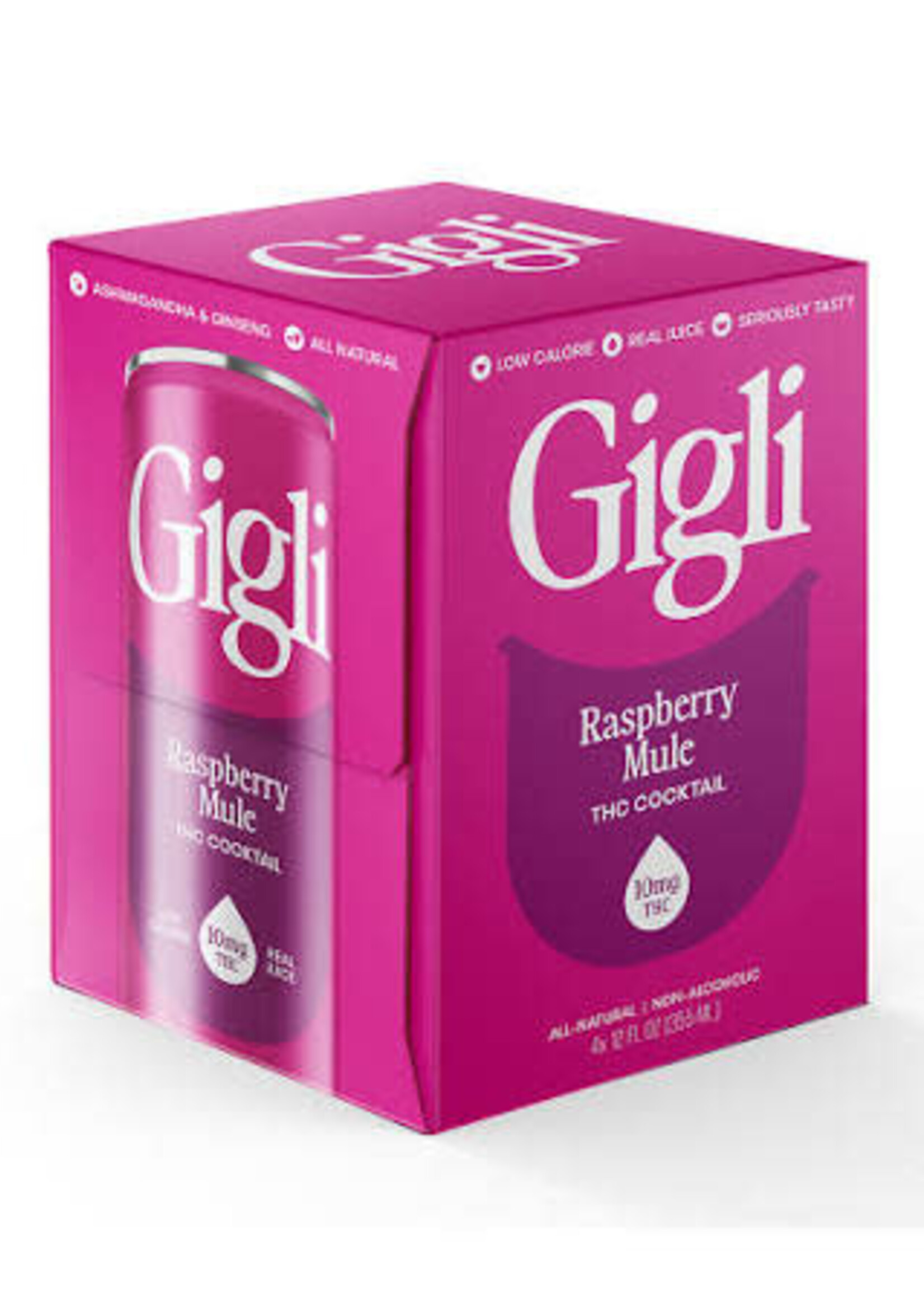 Gigli THC Gigli Raspberry Ginger 10mg THC 4 can