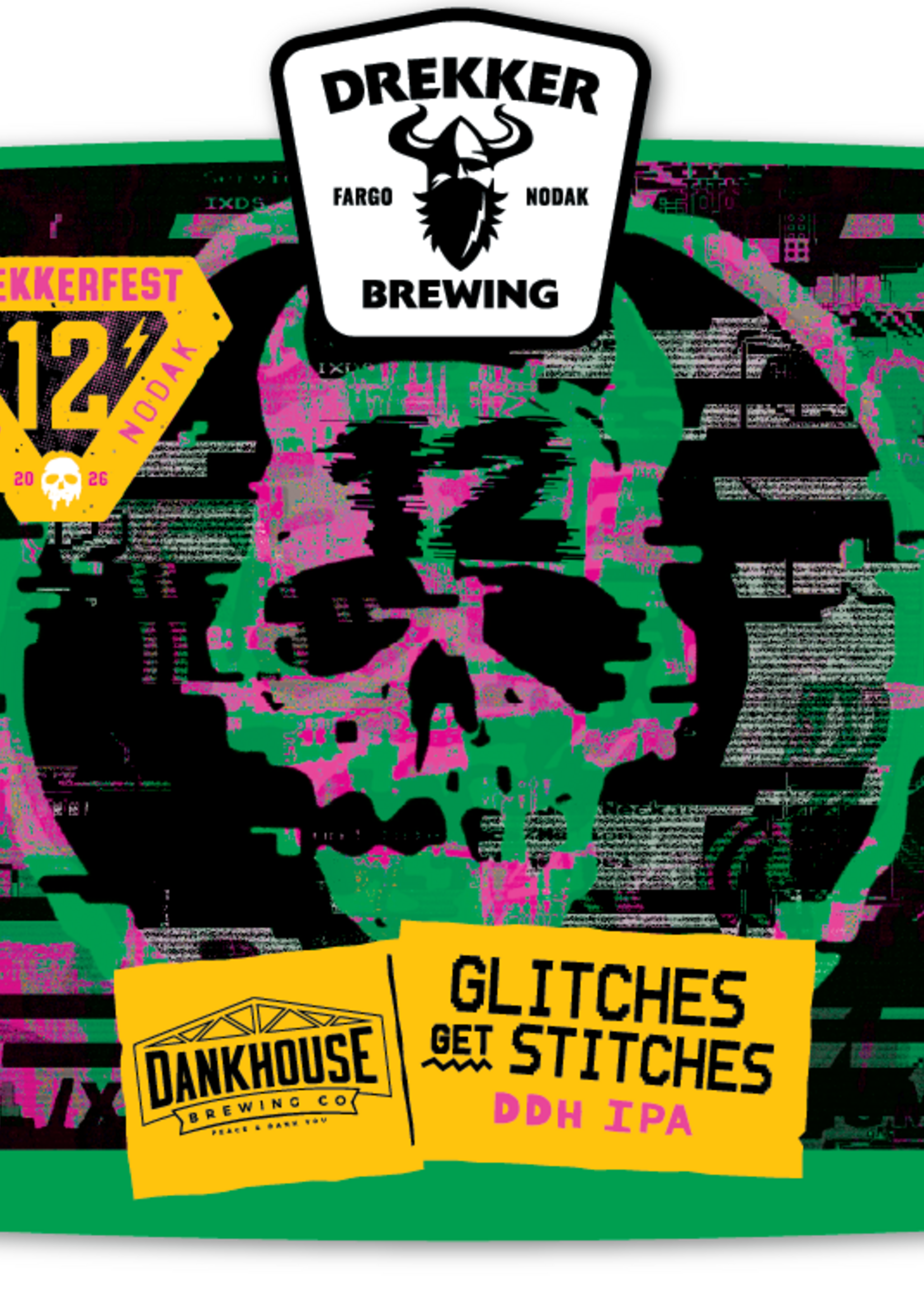 Drekker Drekker Glitches Get Stitches DDH IPA 4 can