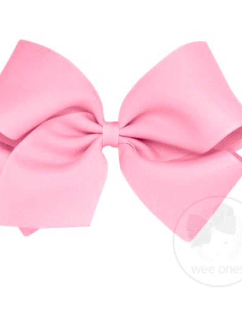 wee ones PEARL PINK - KING  CLASSIC GROSGRAIN  BOW