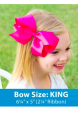 wee ones RED - KING  CLASSIC GROSGRAIN  BOW