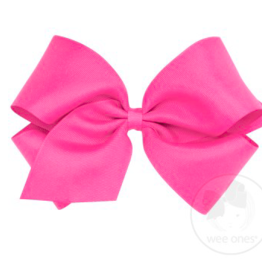 wee ones HOT PINK- KING  CLASSIC GROSGRAIN  BOW