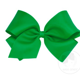 wee ones GREEN- KING  CLASSIC GROSGRAIN  BOW
