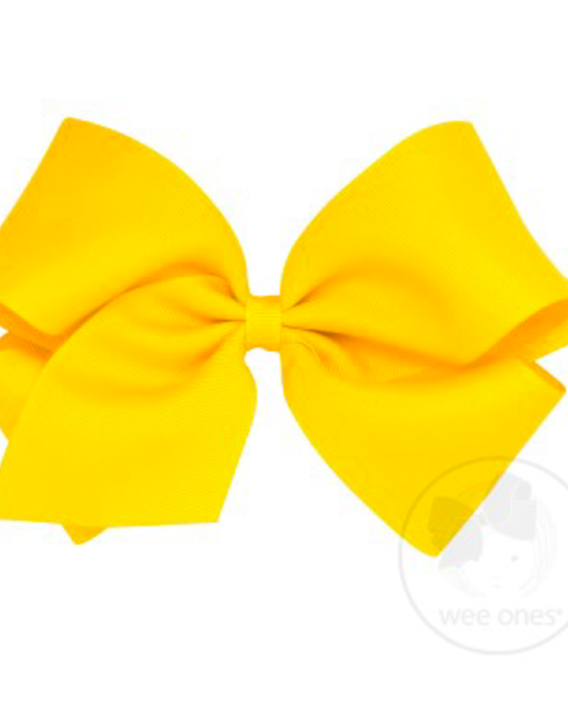 wee ones YELLOW - MEDIUM BASIC GROSGRAIN BOW