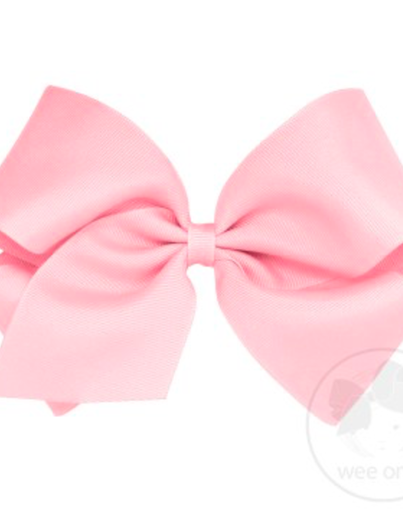 wee ones PEARL PINK - MEDIUM  CLASSIC GROSGRAIN  BOW